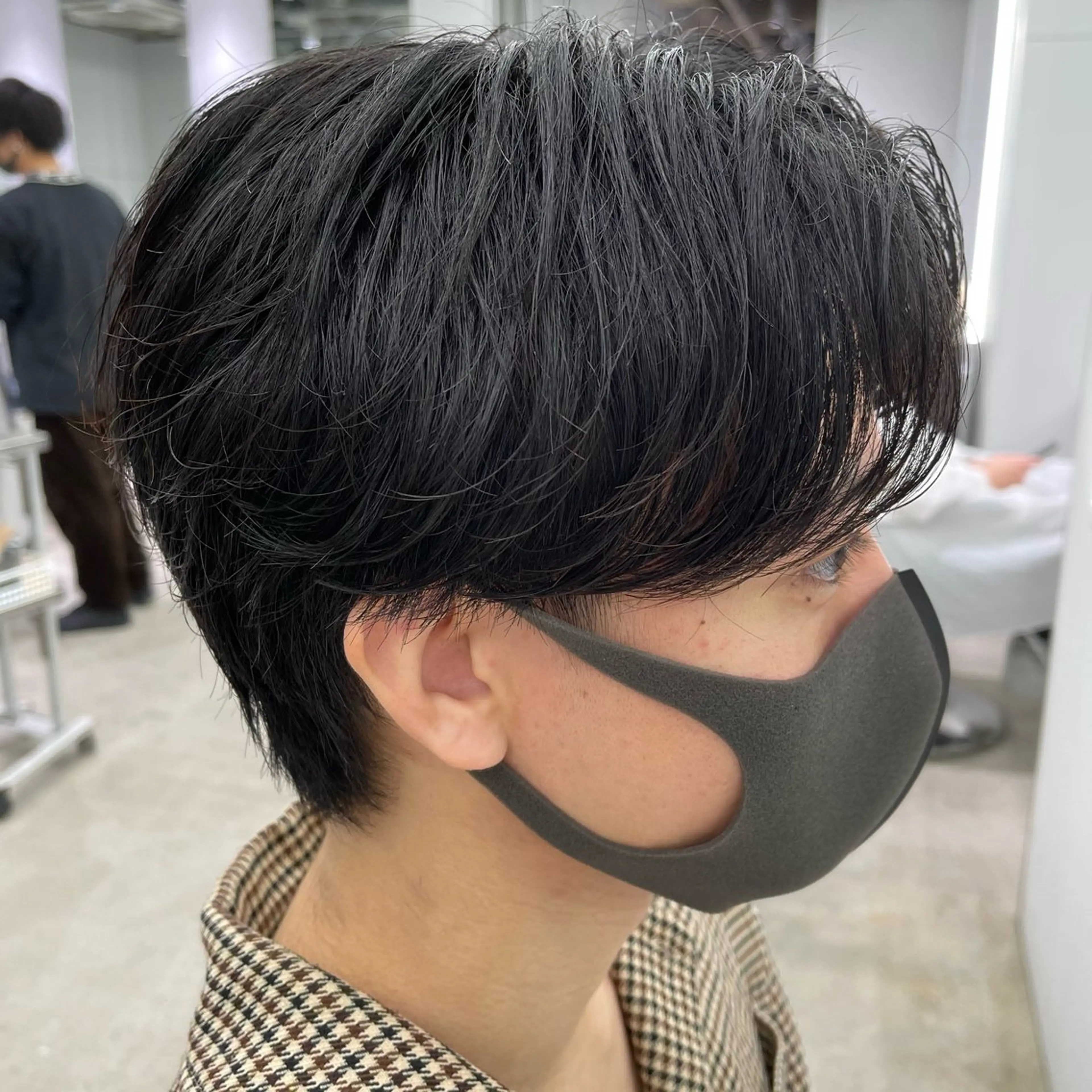 パーマ メンズ センターパート メンズパーマ メンズ縮毛矯正/折羽 翔也のヘアスタイル