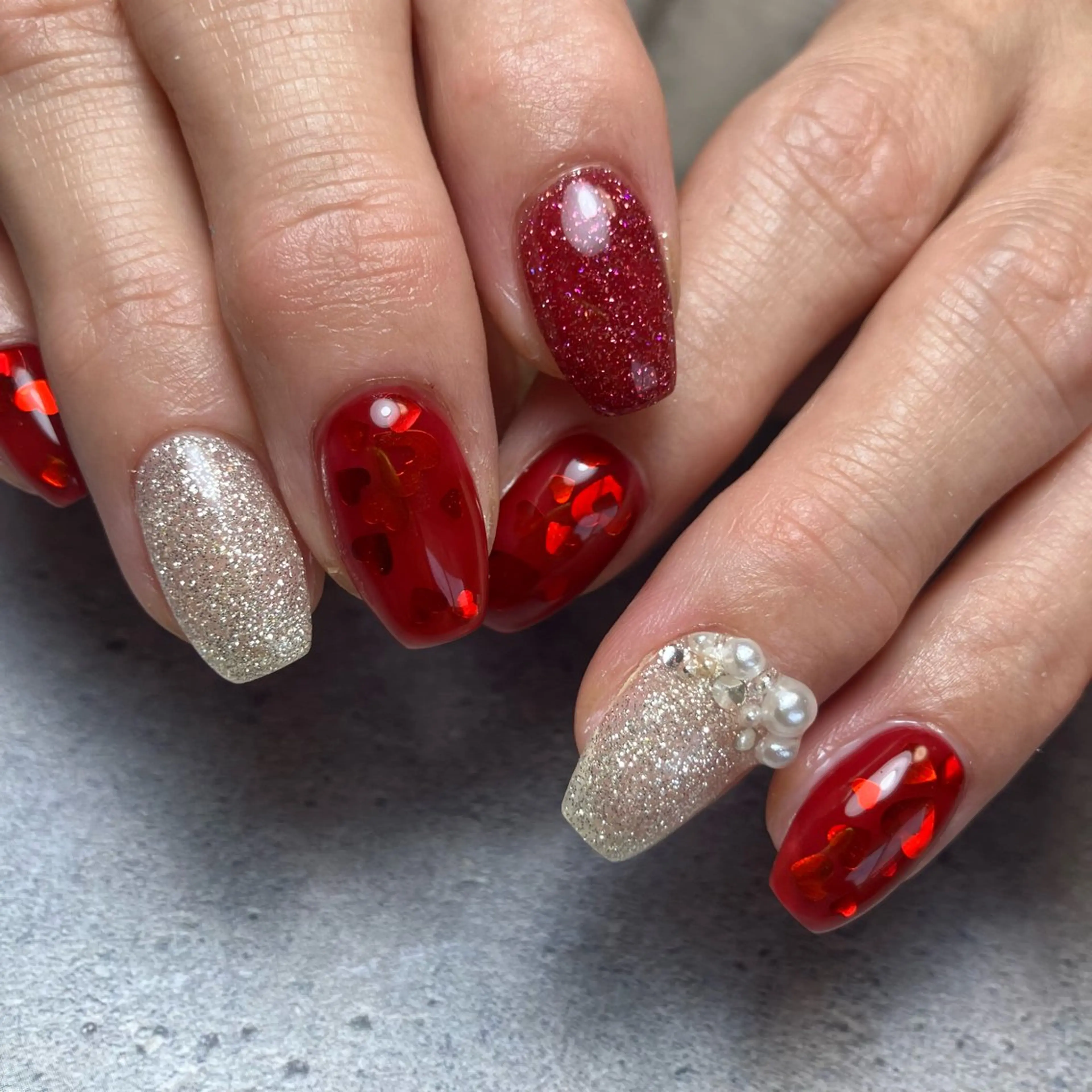 ネイル ハート 赤色 SUNNY NOEMIのネイルデザイン