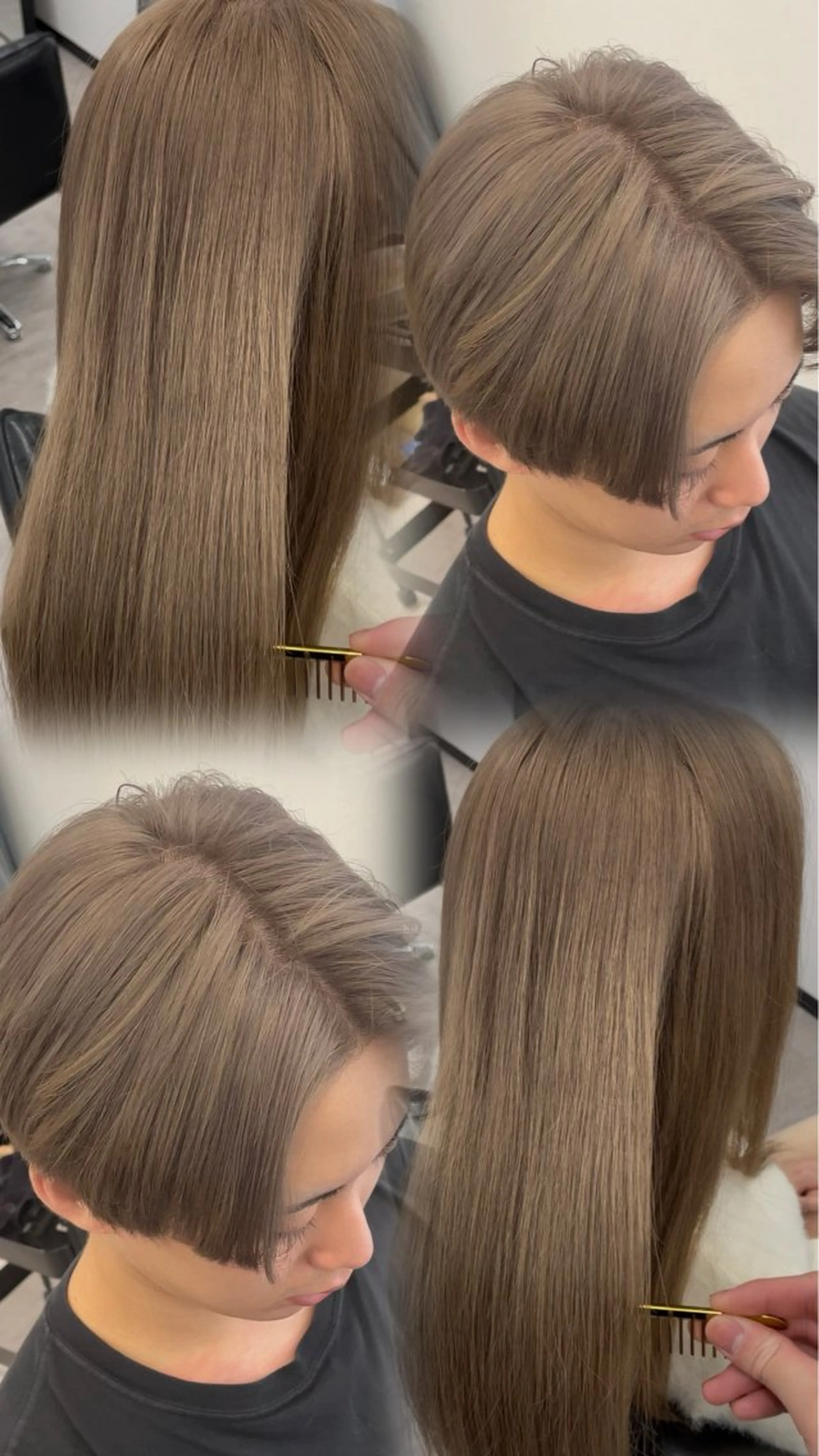 カラー ダブルカラー 近藤 慧依のヘアスタイル