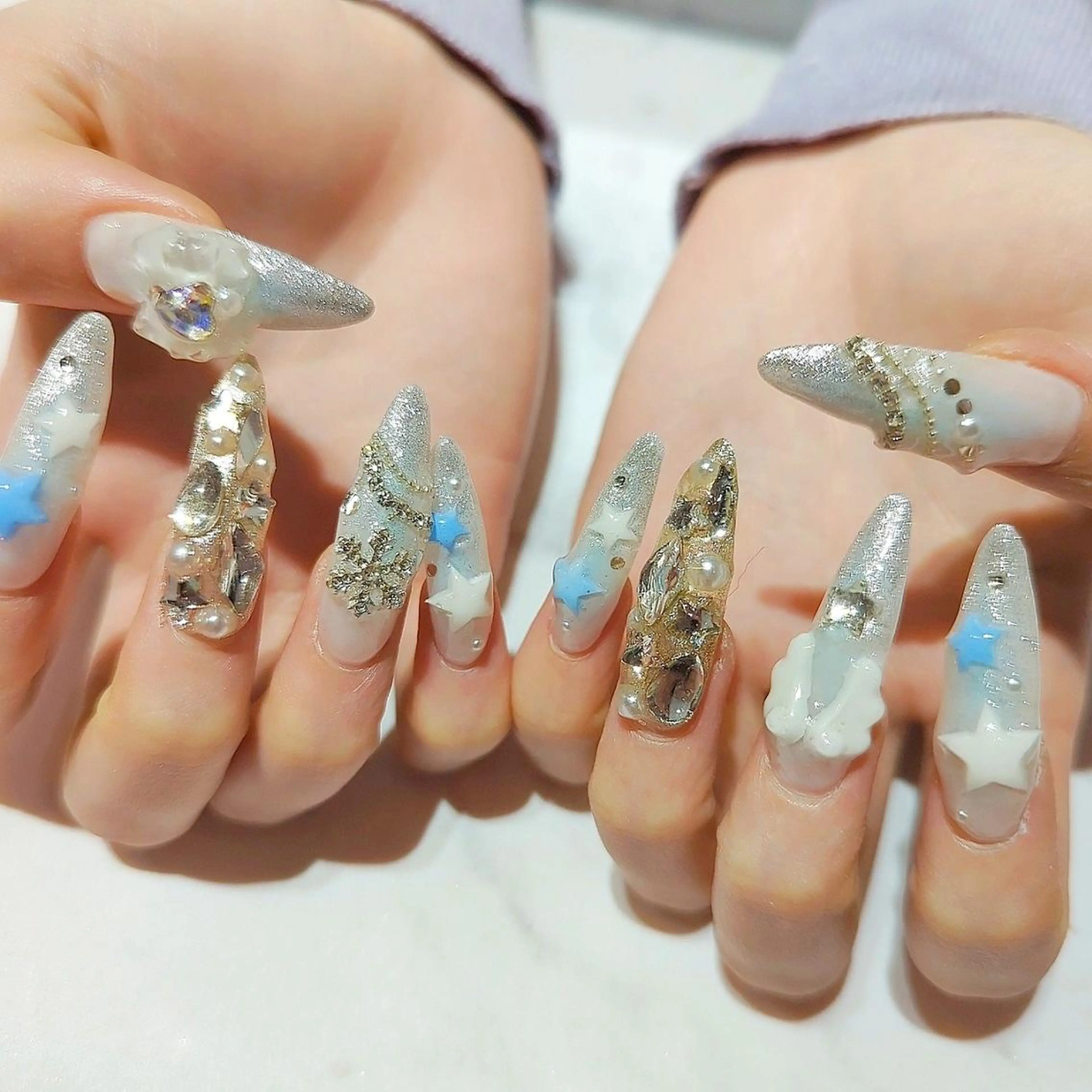 ネイル ロングネイル あ きのネイルデザイン