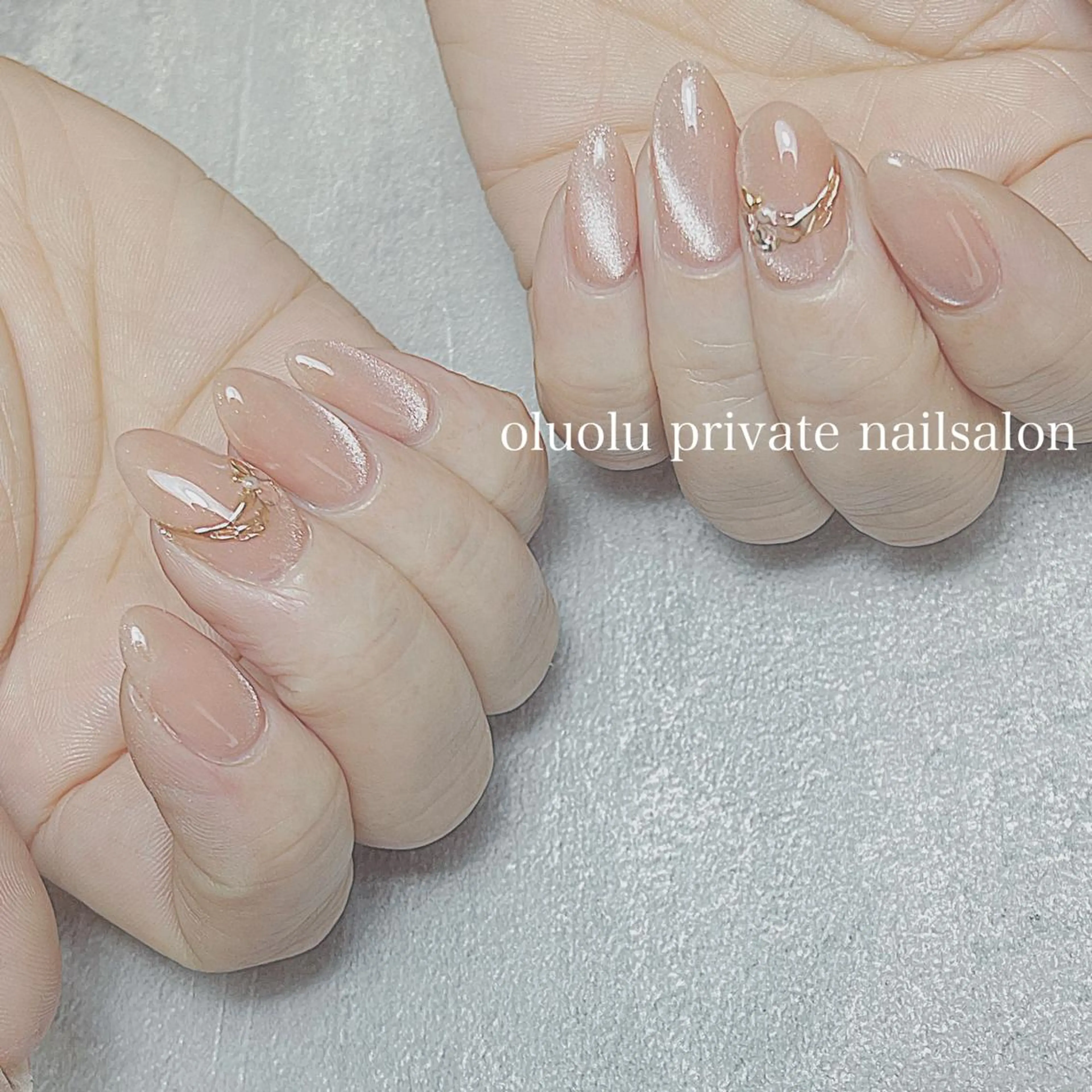 ネイル アートネイル フットネイル マグネットネイル ニュアンスネイル オフィスネイル 大村 紬華のネイルデザイン