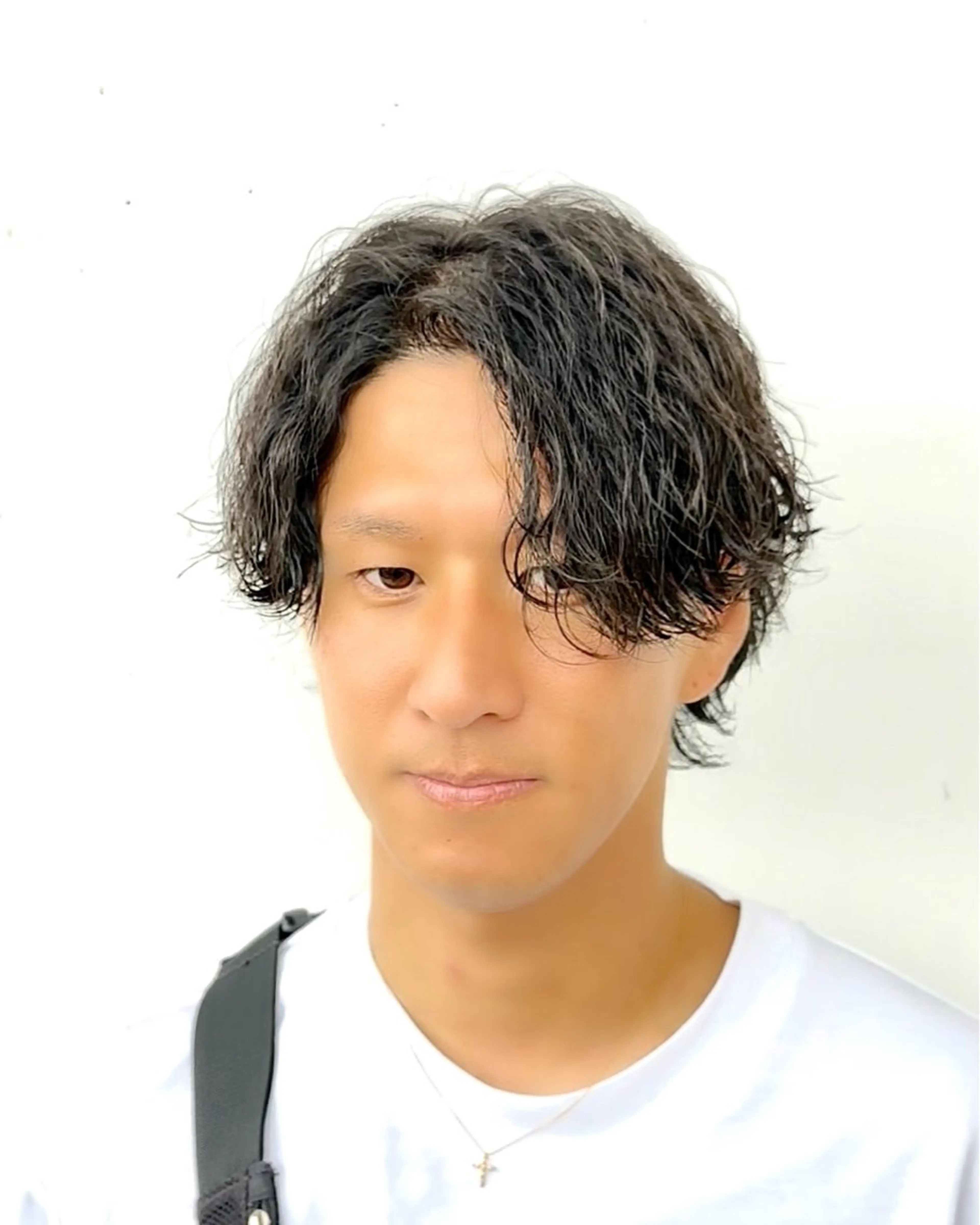 パーマ メンズ センターパート 波巻きパーマ メンズウルフカット ウルフカット カット パーマ ヘッドスパ ☆★メンズ特化★☆ 川地由麿のヘアスタイル