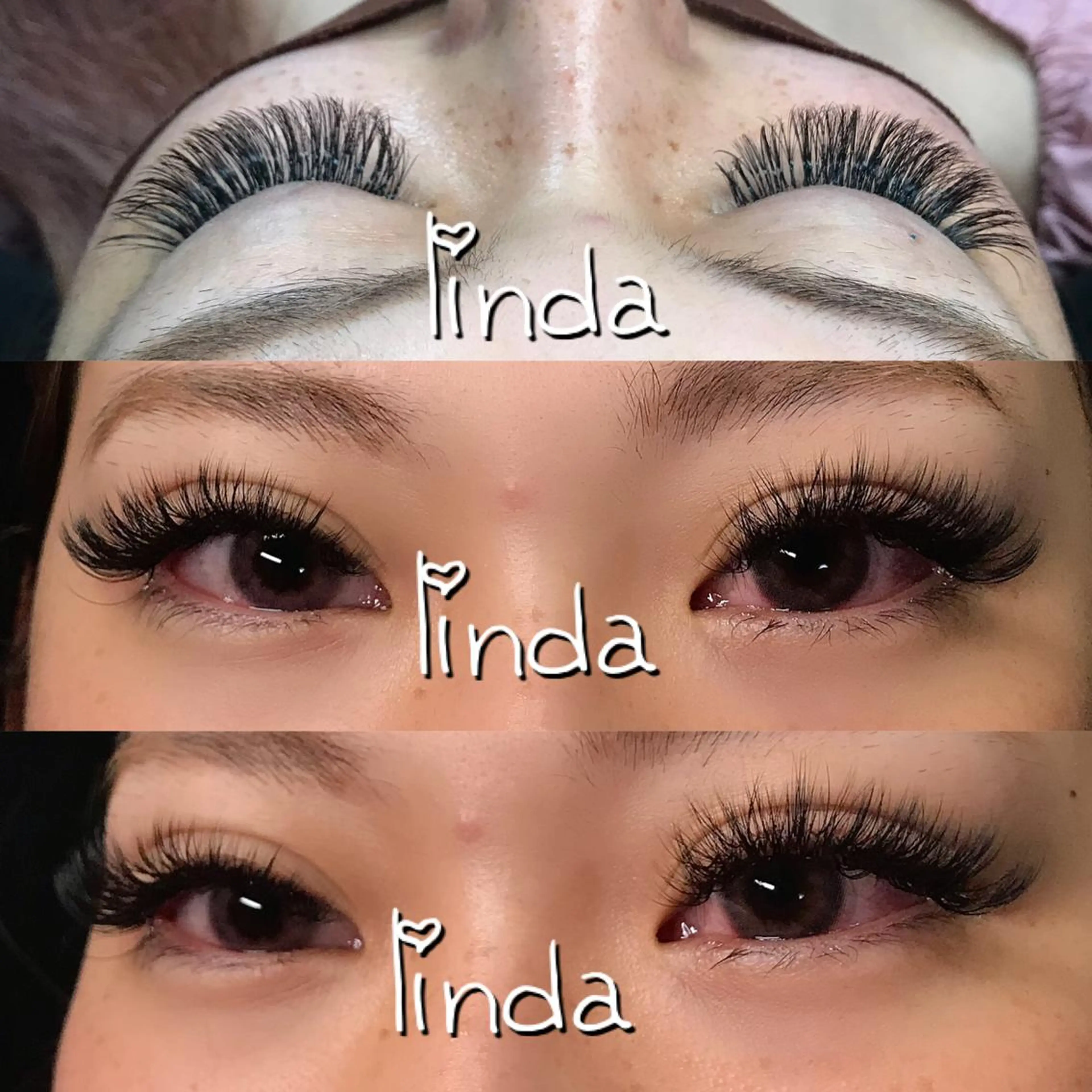 マツエク・マツパ 付け放題 ボリュームラッシュ linda lashesのマツエク・マツパデザイン