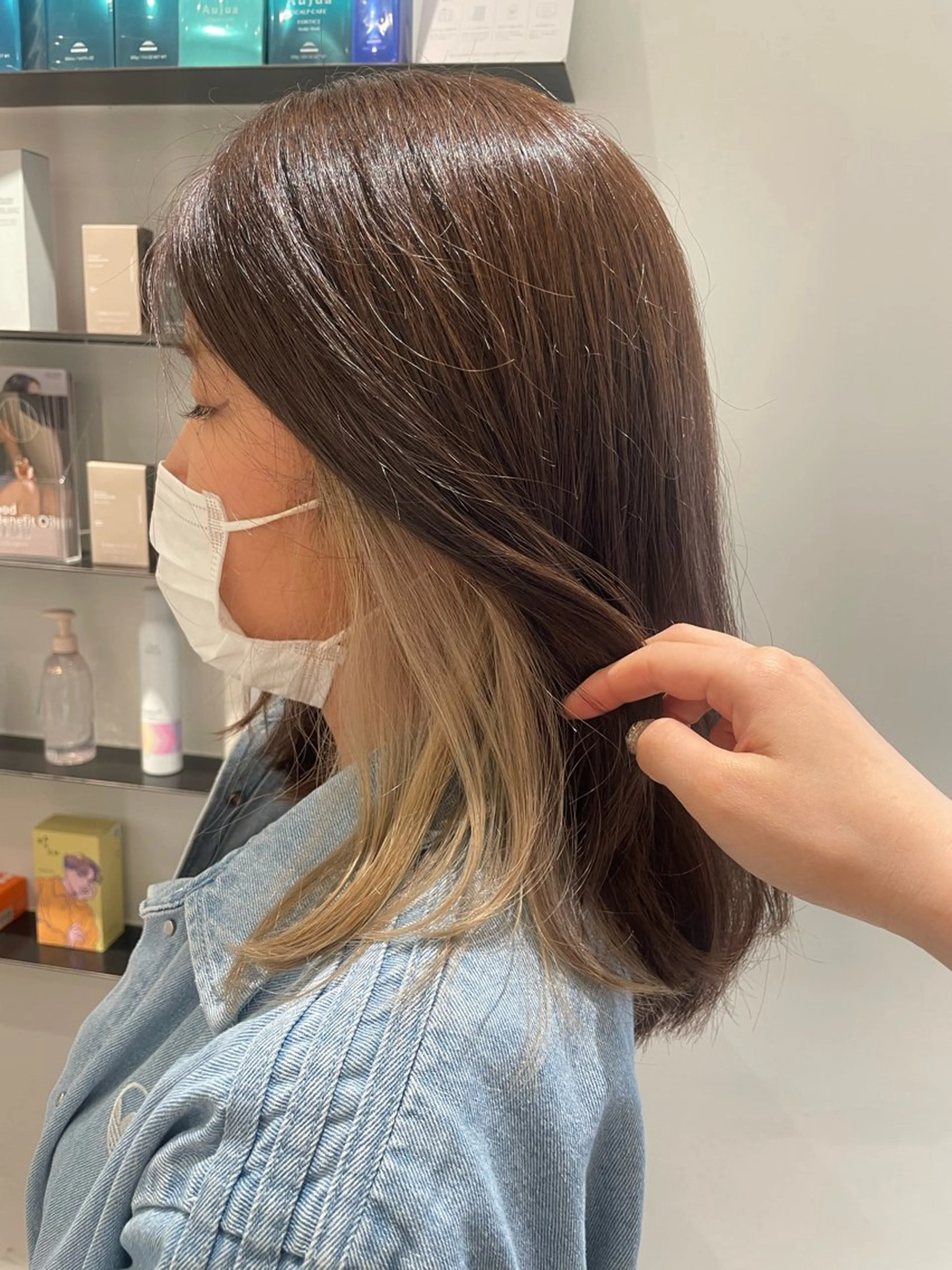 ミディアム ヘアカラー 🤍tomoka 🤍のヘアスタイル