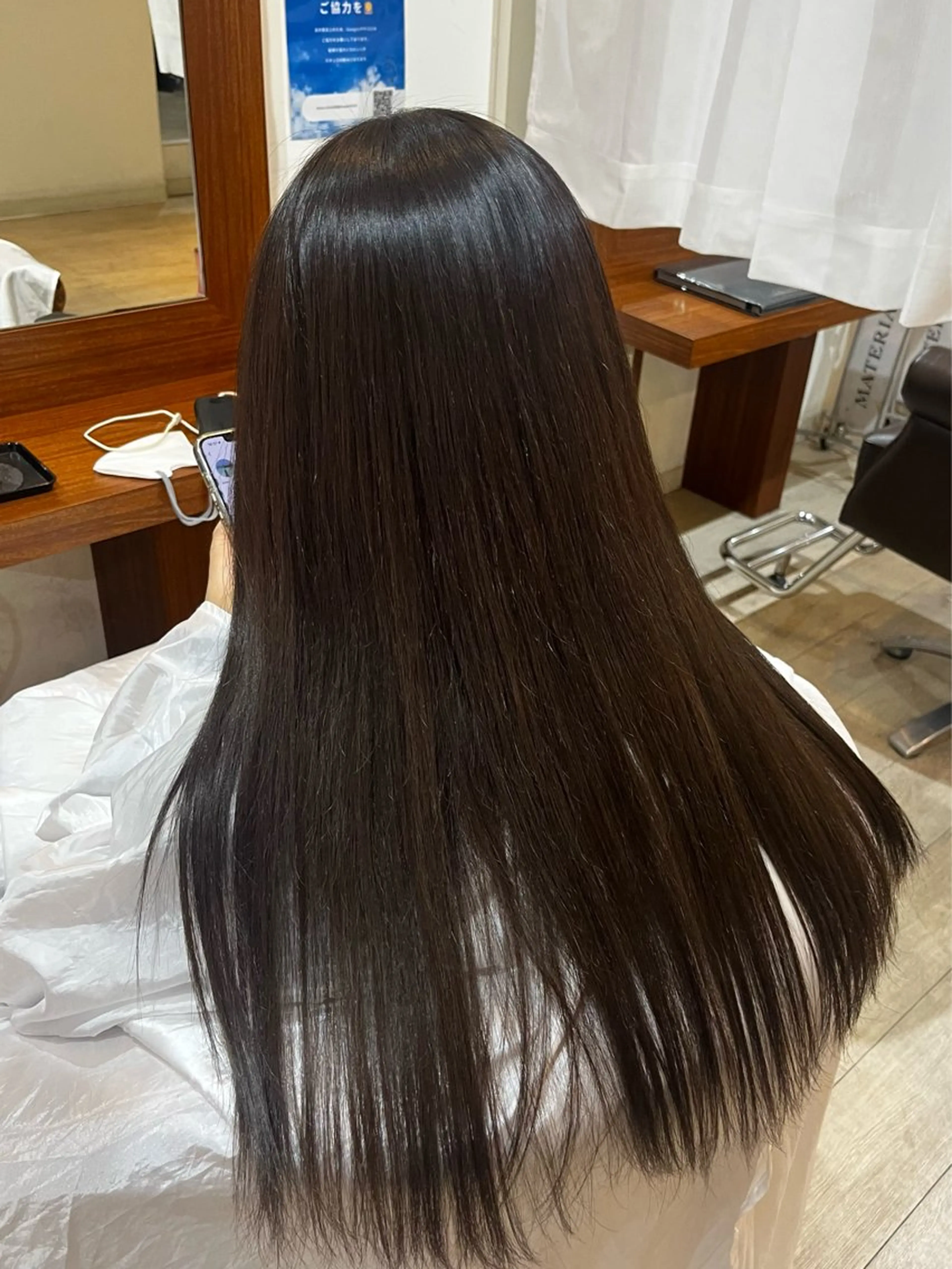 ロング カラー ブリーチ ブラウンカラー ナチュラルブラウン misaki/透明感 カラー/尼崎美容室のヘアスタイル