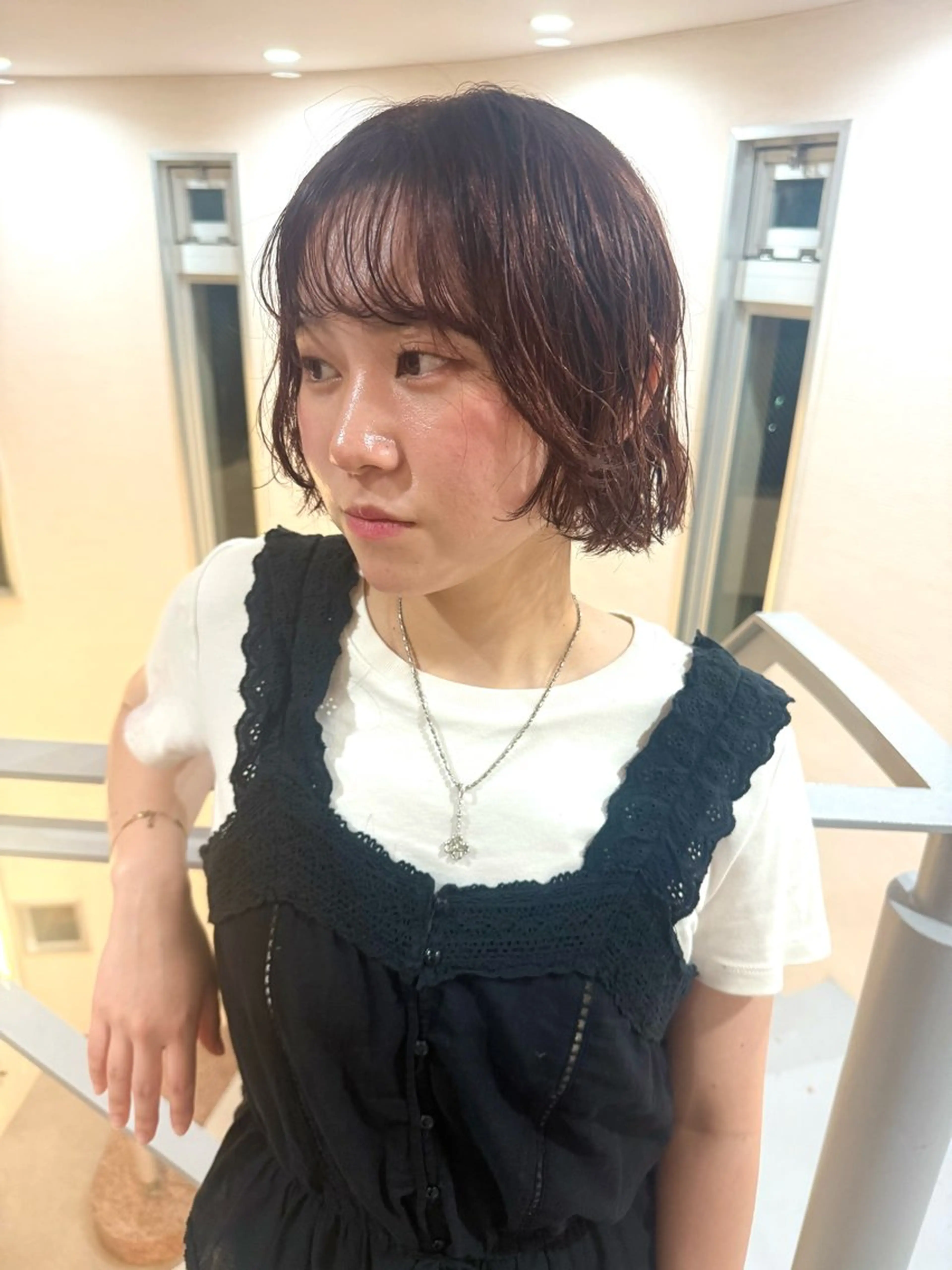 ショート パーマ 菊川 愛莉のヘアスタイル