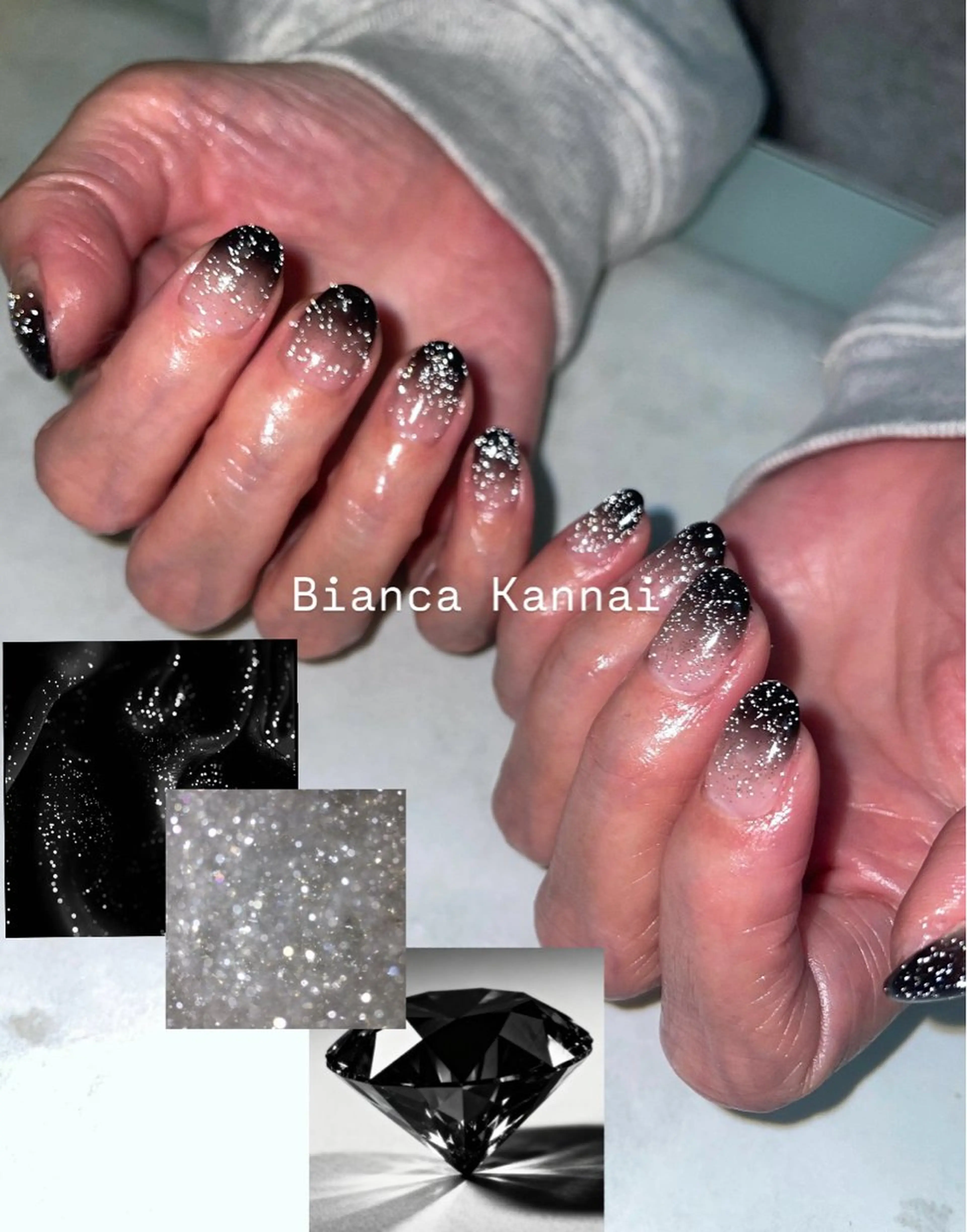 ネイル フラッシュネイル ミラーネイル ハンドネイル Bianca SAITO🌺のネイルデザイン