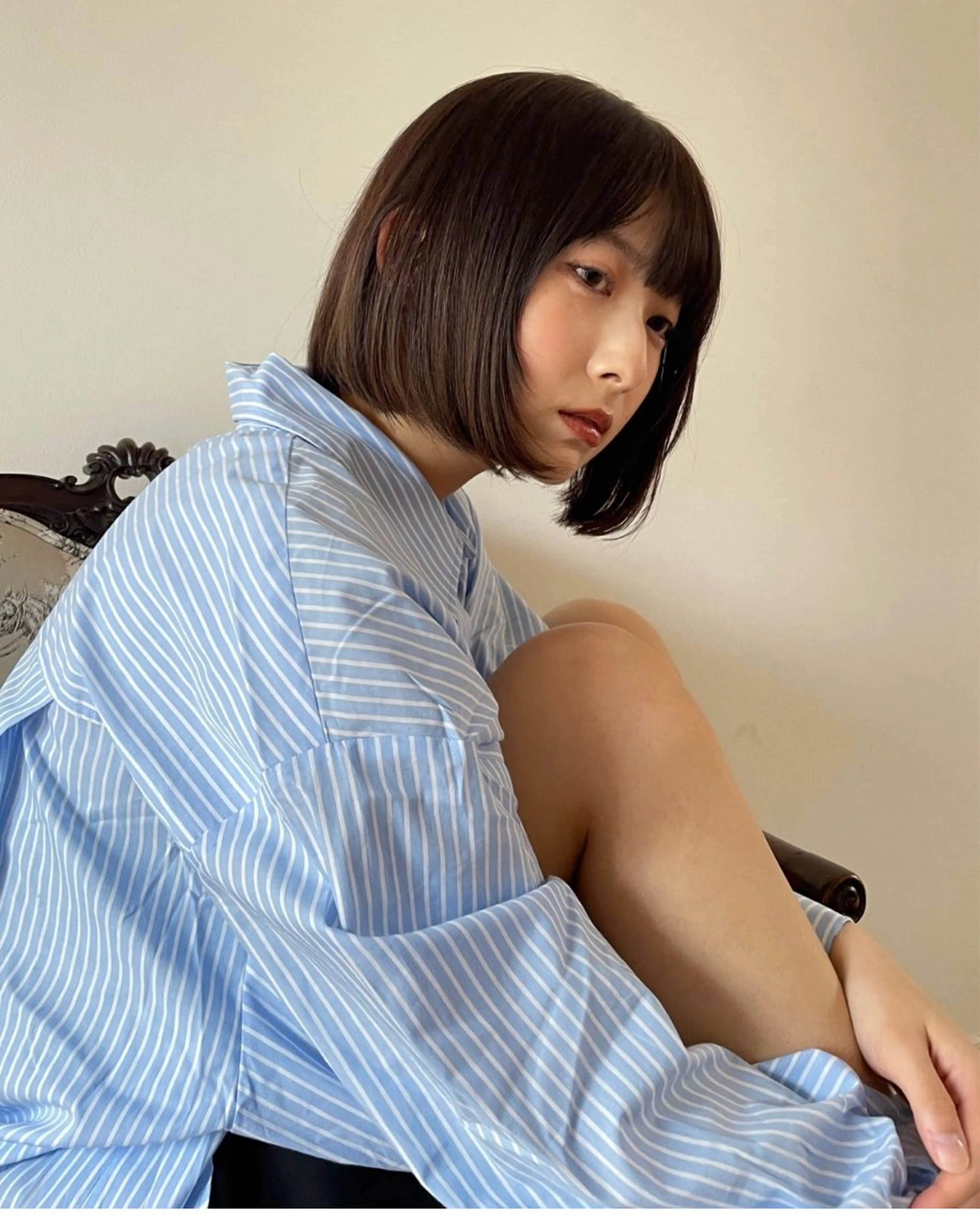 ショート ボブ ナチュラル大人っぽい スタイル　MAORIのヘアスタイル