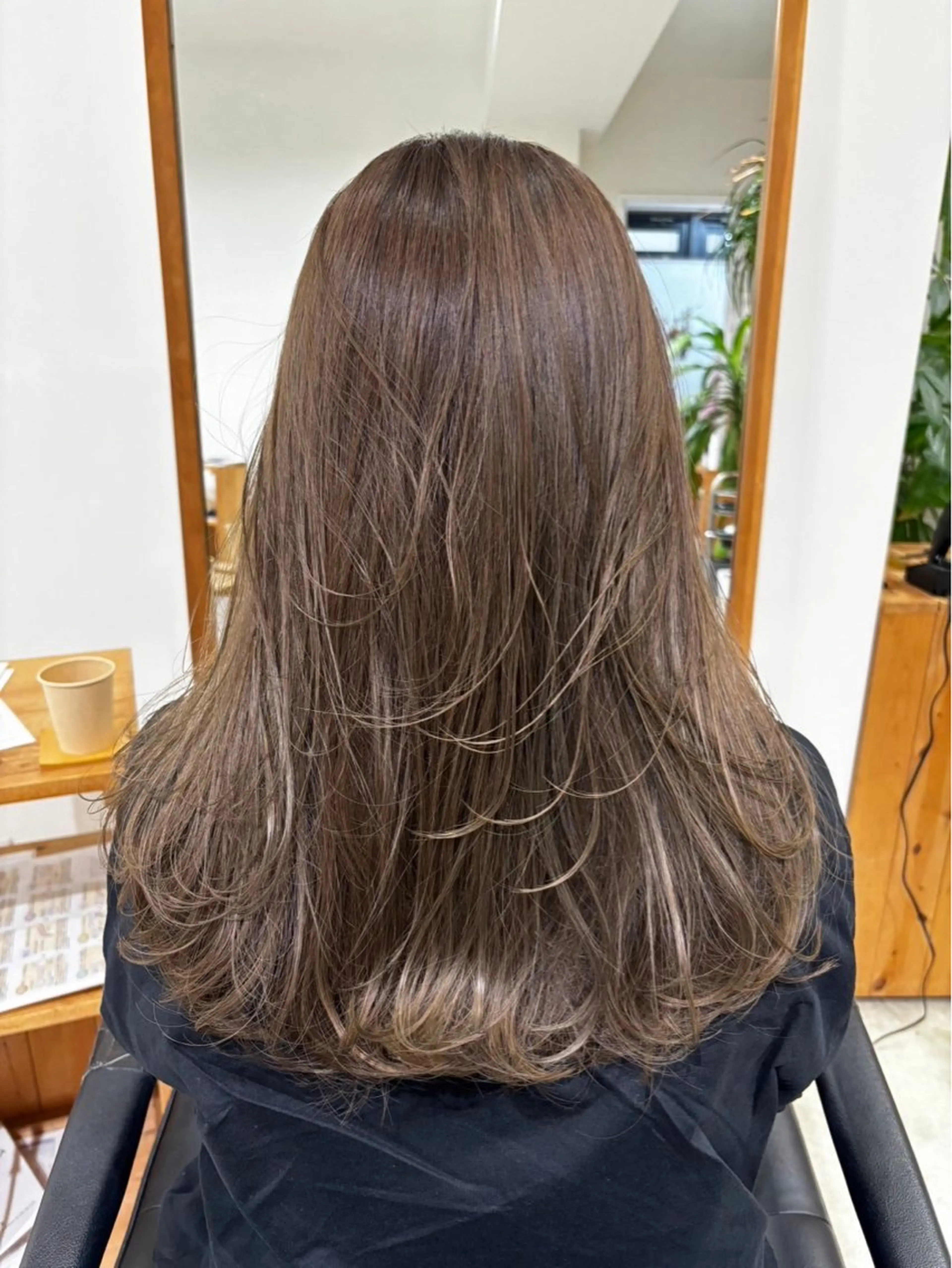 ロング カット ヘアカラー トリートメント 藤森結子/韓国ヘア/ パーソナルカラー診断のヘアスタイル