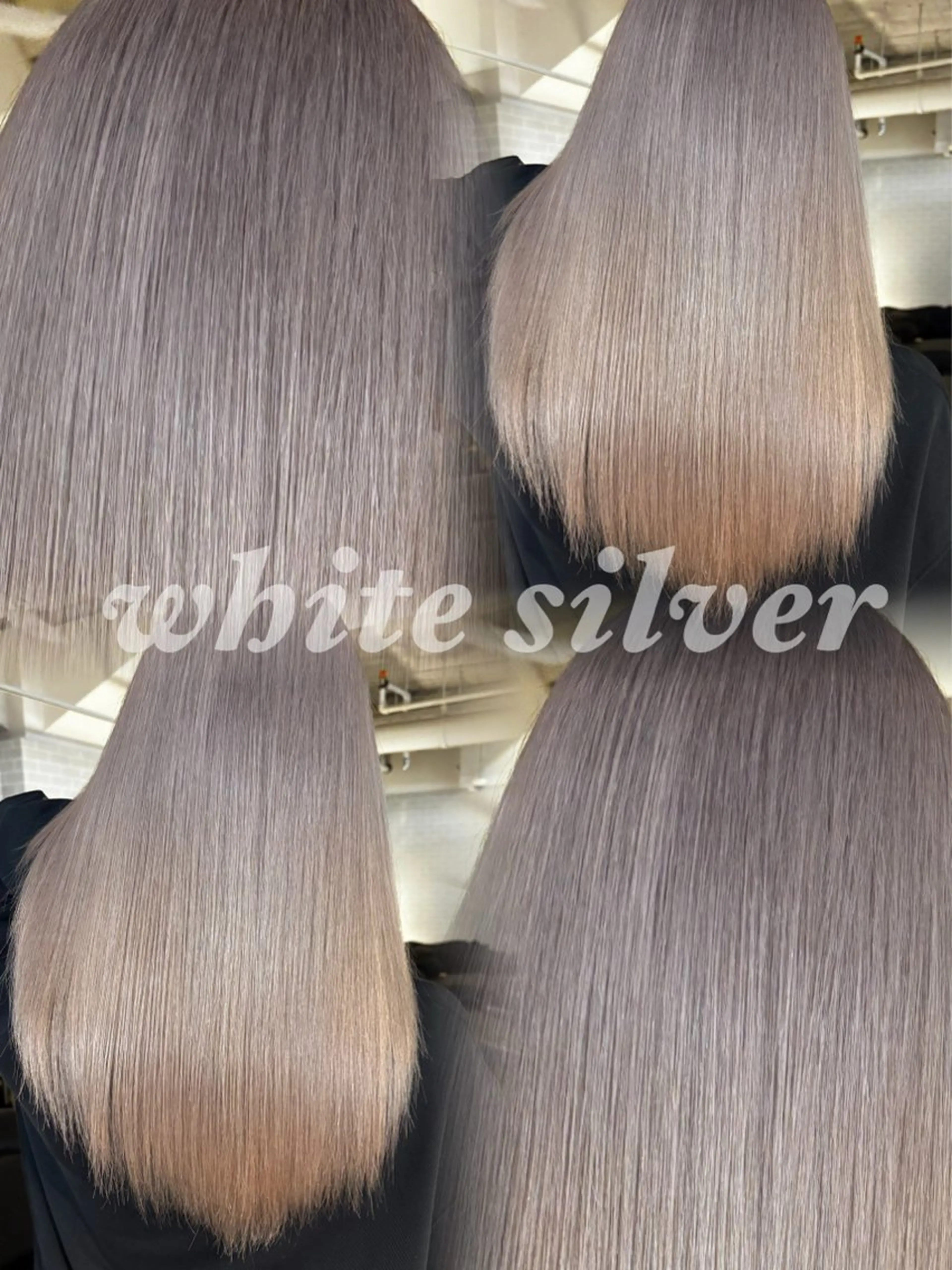 ミディアム カラー ヘアアレンジ バレイヤージュ ダブルカラー ハイライトカラー ハイトーンカラー シルバー グランルッソ所属・岡山バレイヤージュ 岡山ハイライトのヘアスタイル