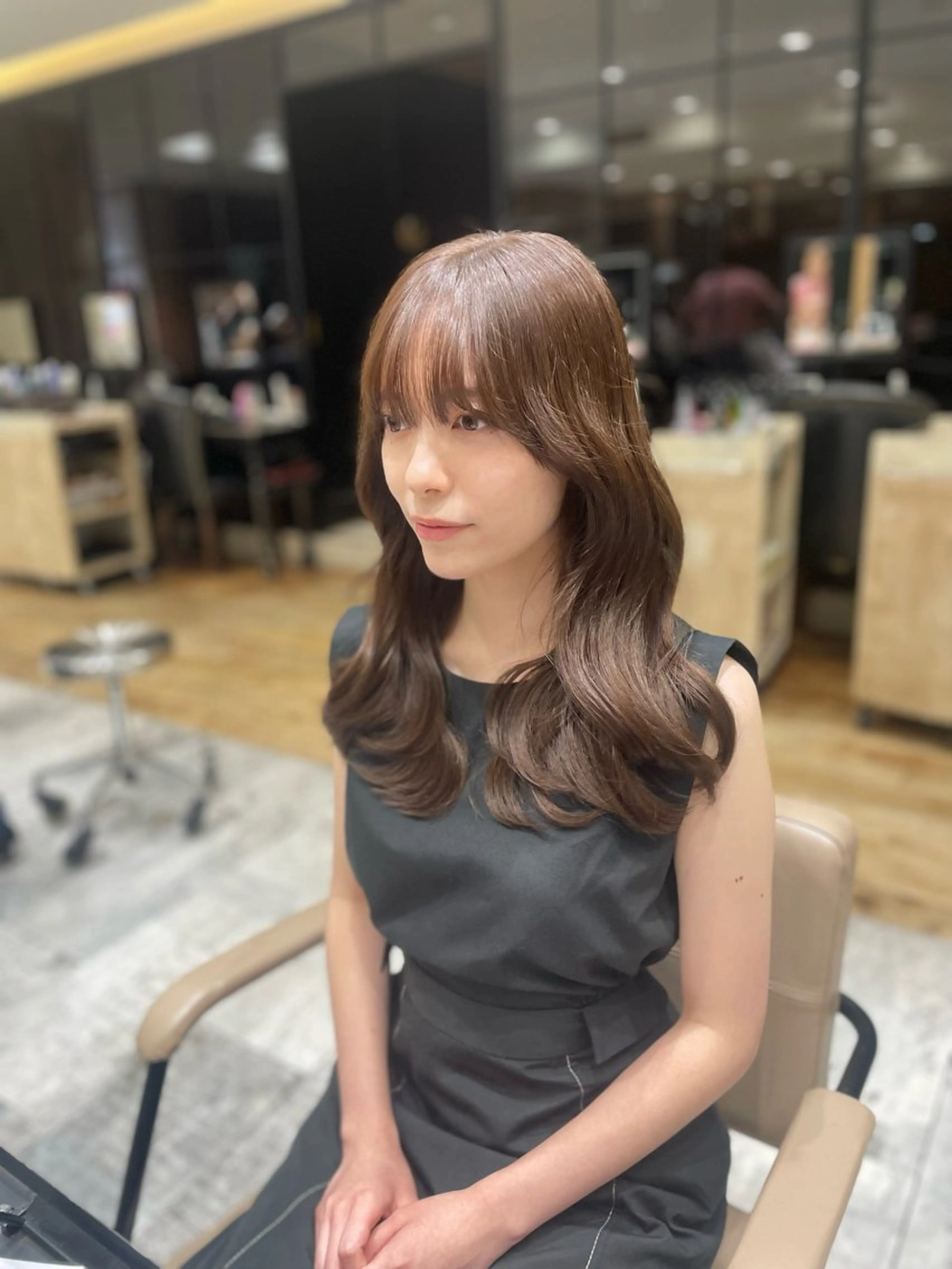 セミロング 前髪顔まわりカット 🌈中村海聖のヘアスタイル