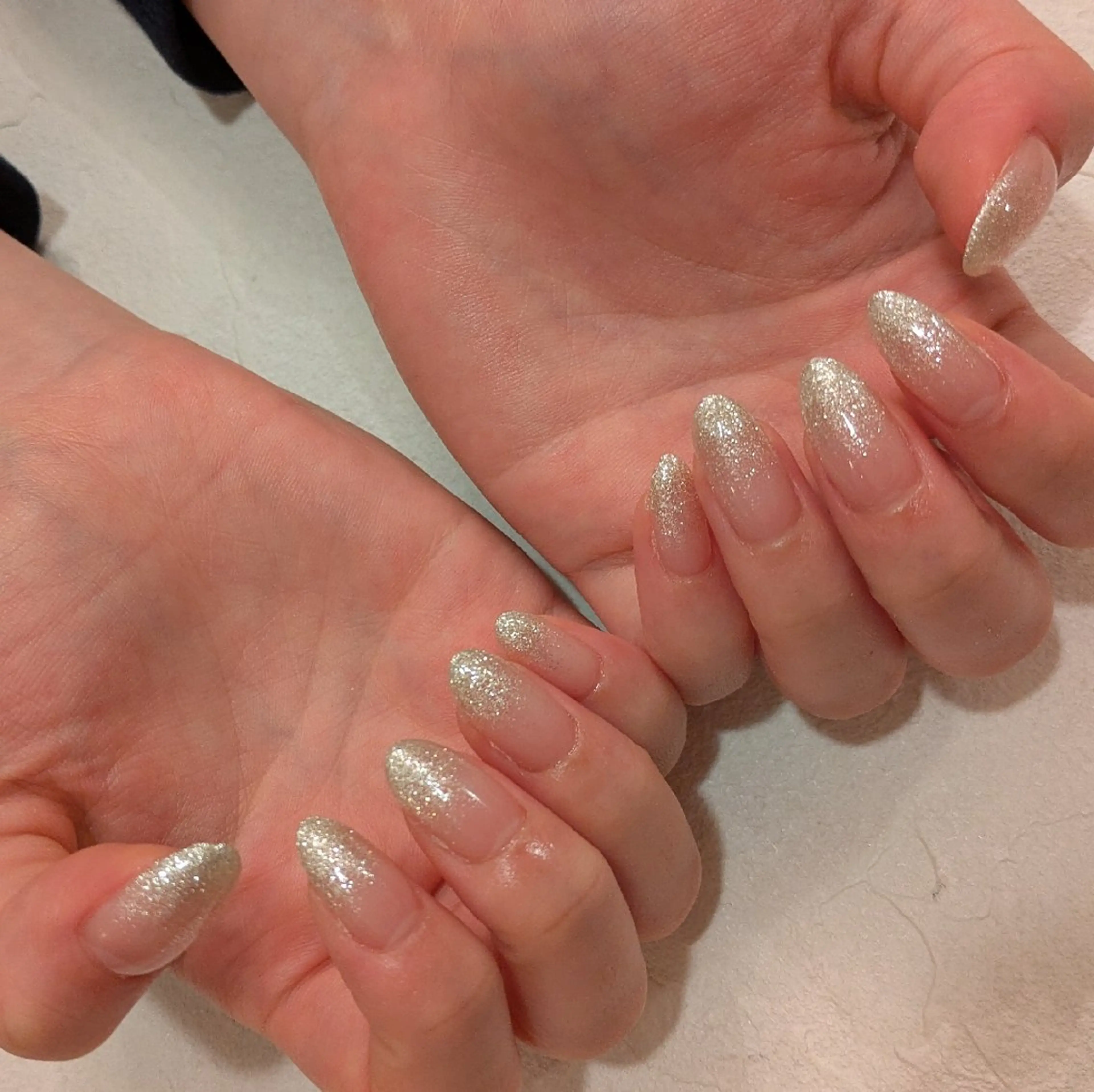 ネイル ラメ(グリッター) ラメグラデーション ジェヌインネイル 河内のネイルデザイン