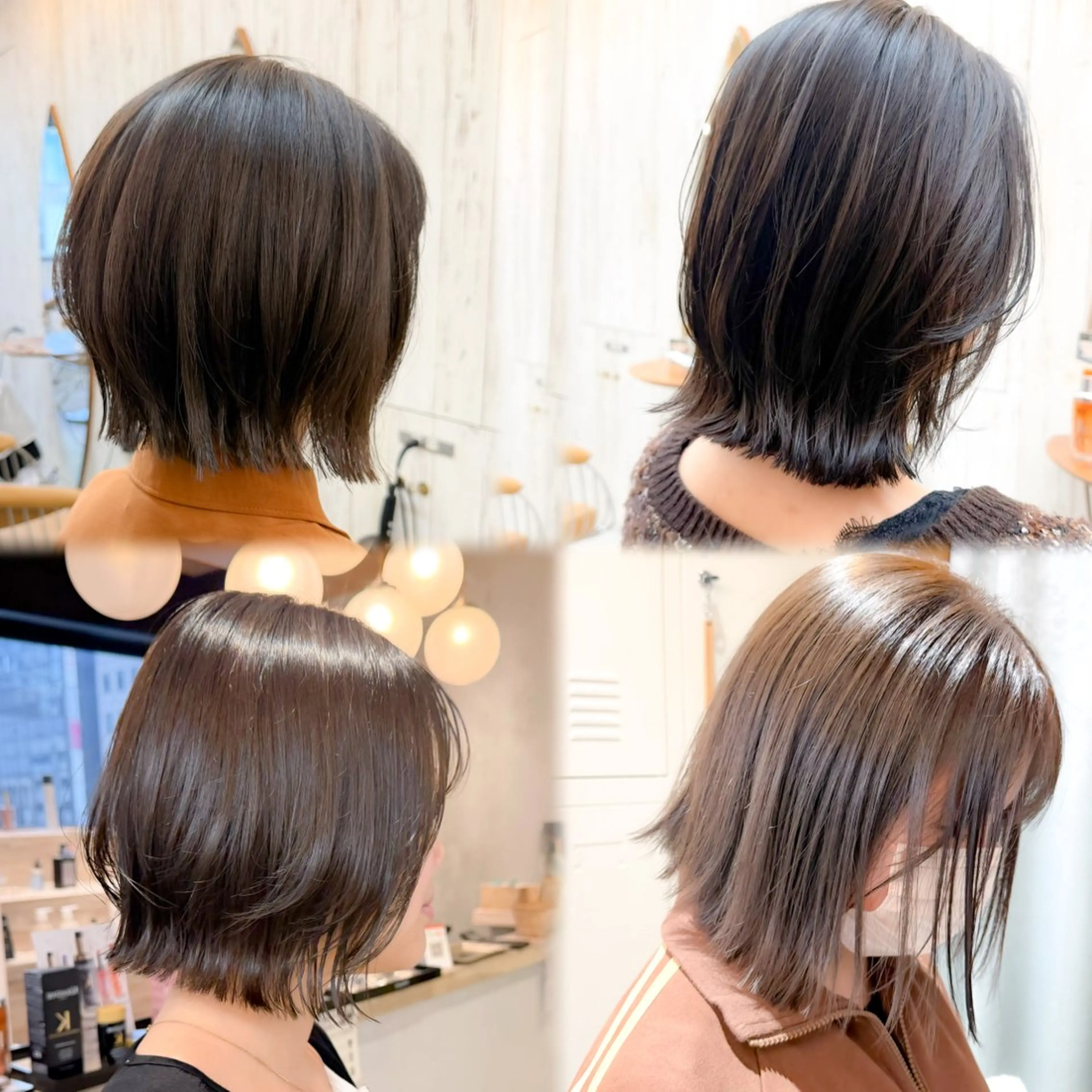 ショート カラー ボブ くびれヘア 髪質改善 カット ヘアカラー トリートメント 巻ける縮毛矯正✨ ボブ/ショートともきのヘアスタイル