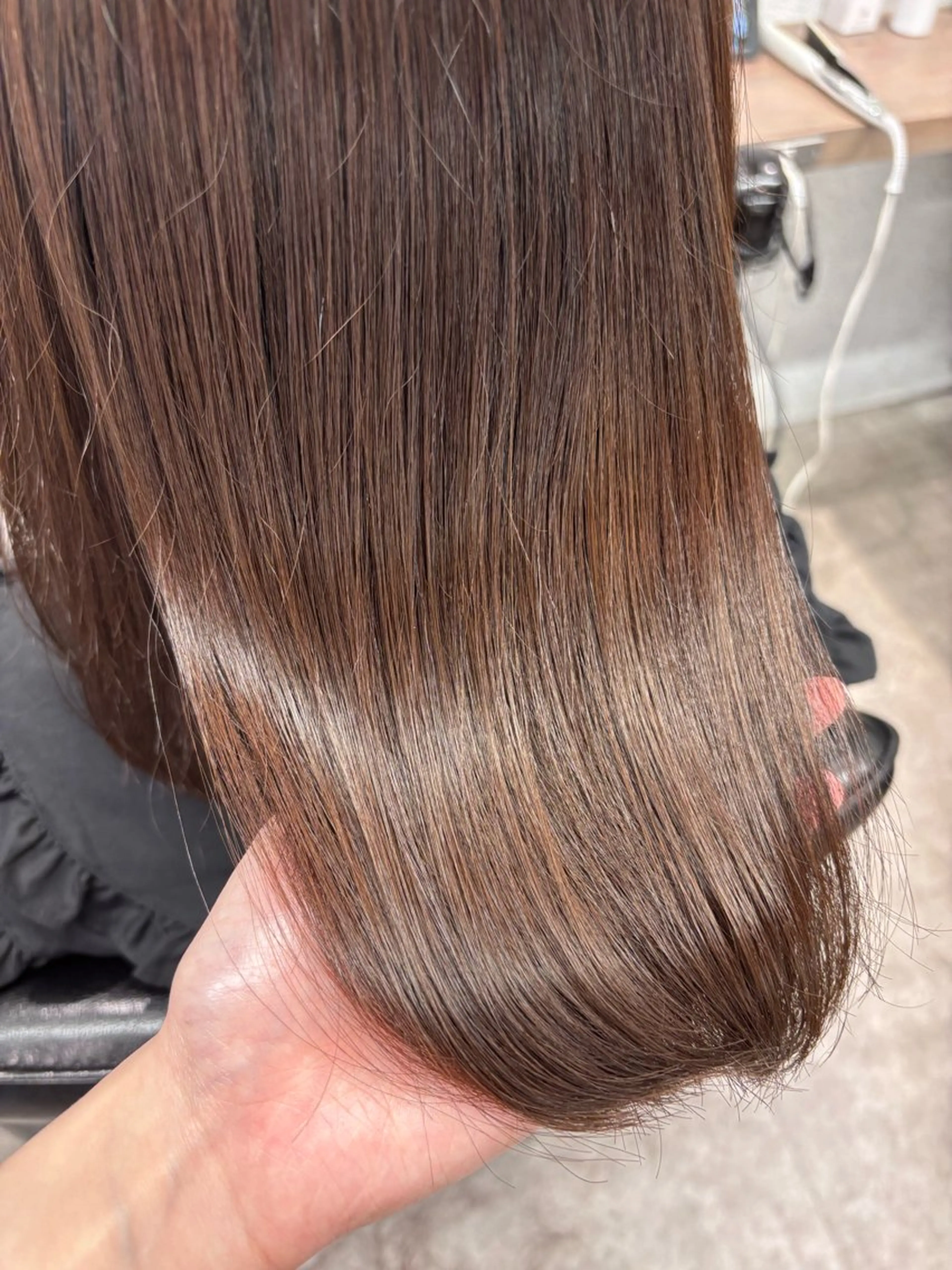 ミディアム カラー トリートメント カット ヘアカラー トリートメント ボブ/透明感カラー/ 髪質改善/🌙/ルナのヘアスタイル