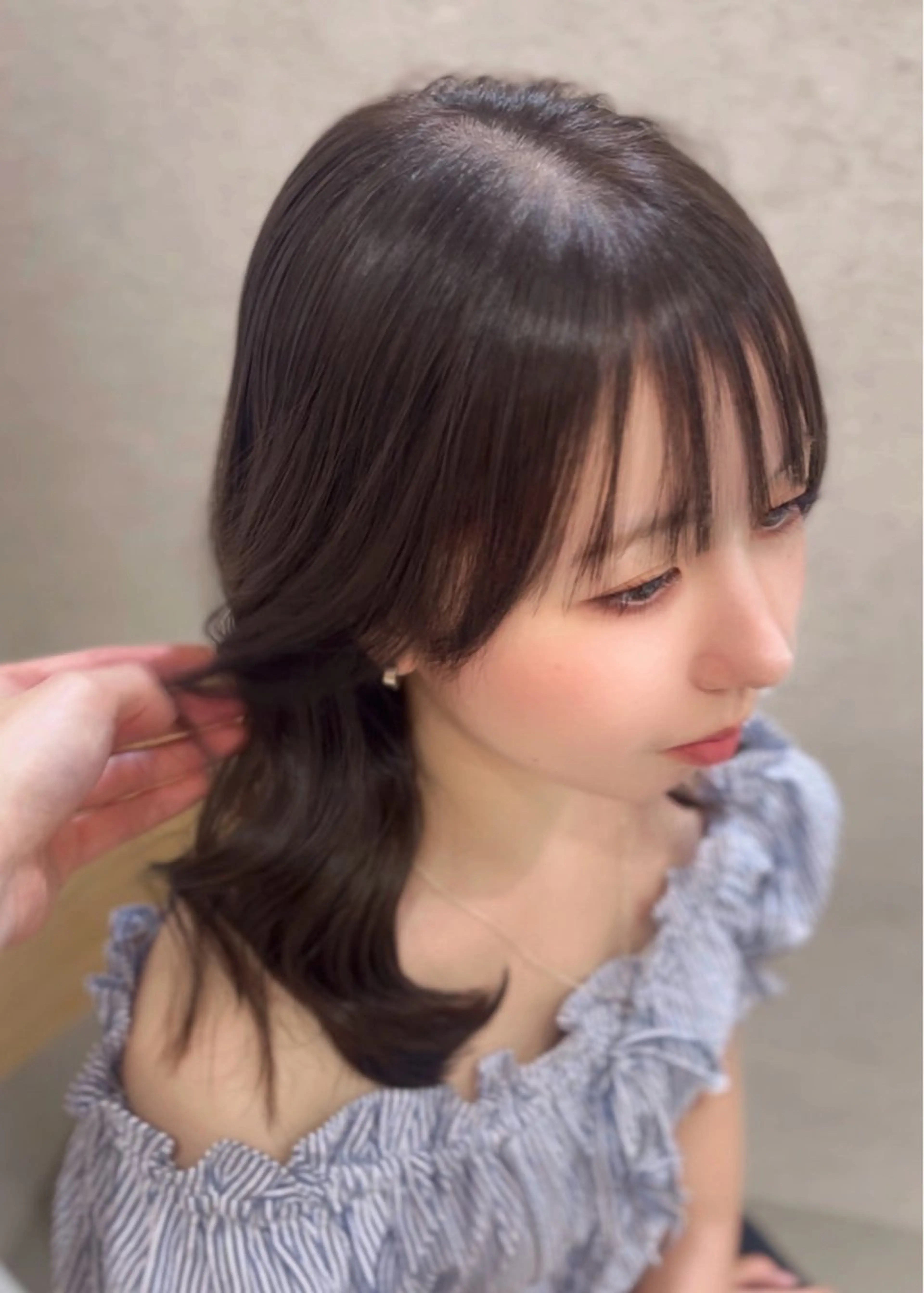 ロング カラー suzuka/透明感 /顔周り/美髪矯正のヘアスタイル