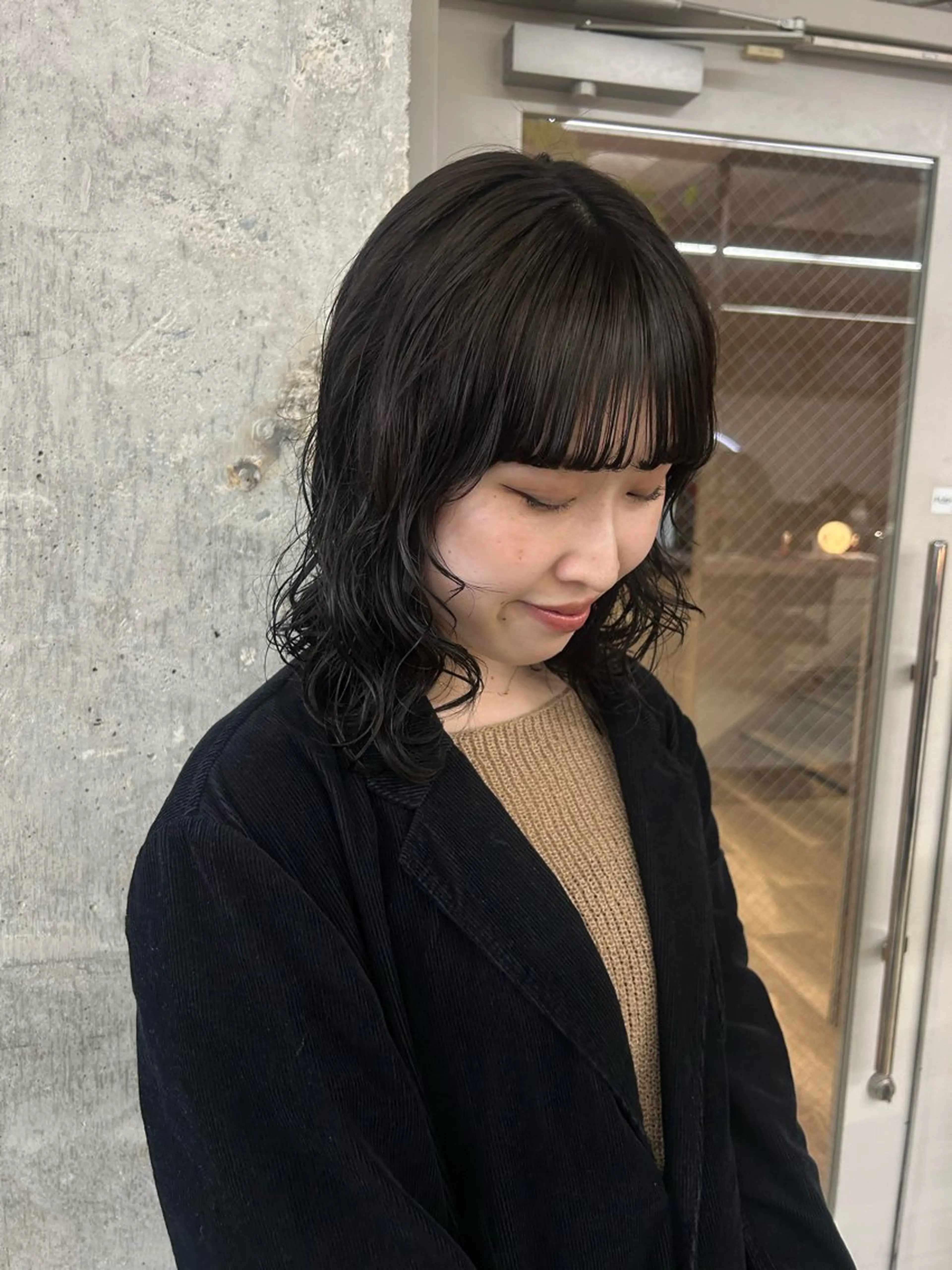 ミディアム カット ヘアカラー パーマ 伊藤ほのか /パーマ/オリーブのヘアスタイル