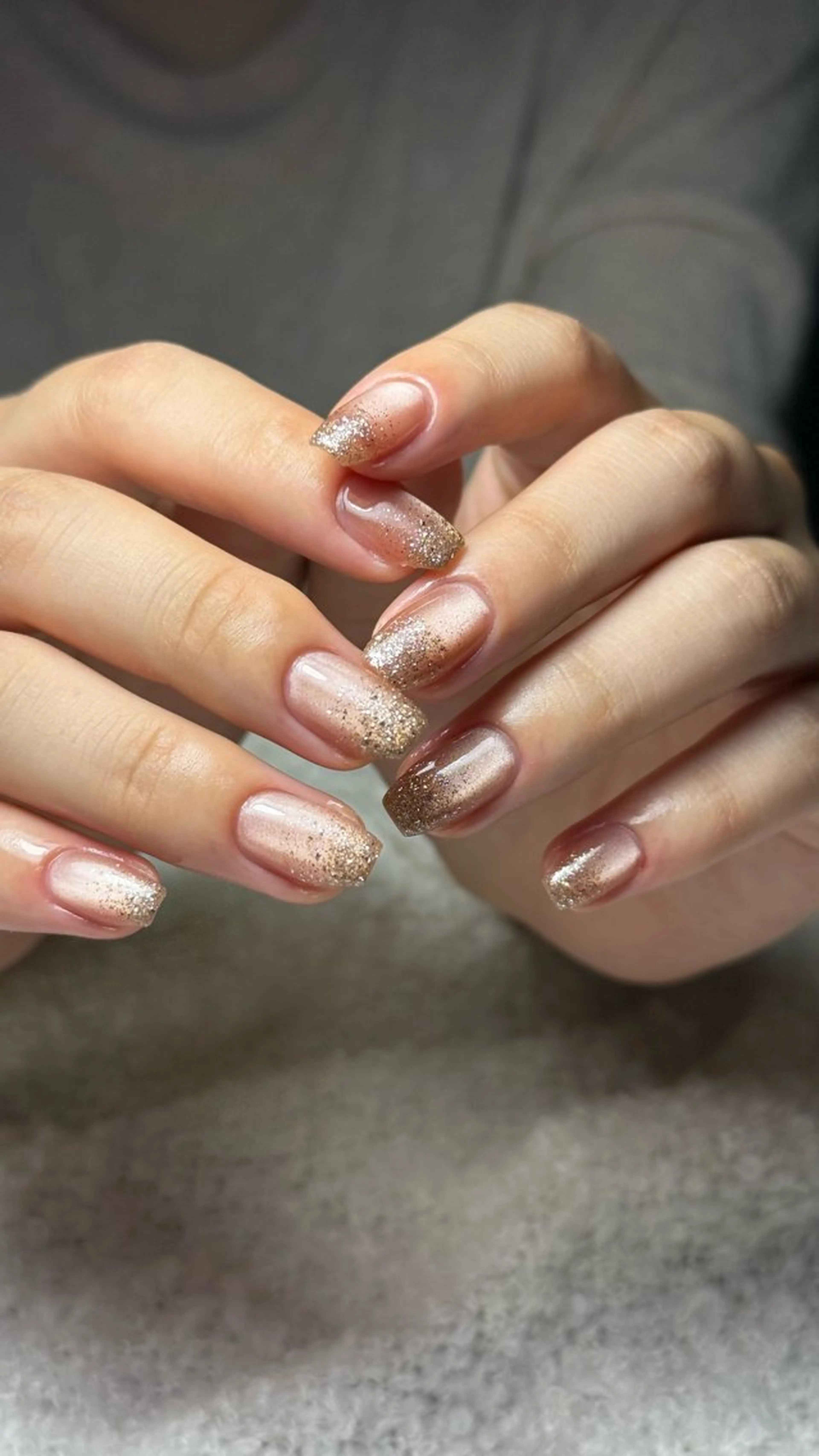 ネイル ラメ(グリッター) ラメグラデーション マグネットネイル s sachiのネイルデザイン