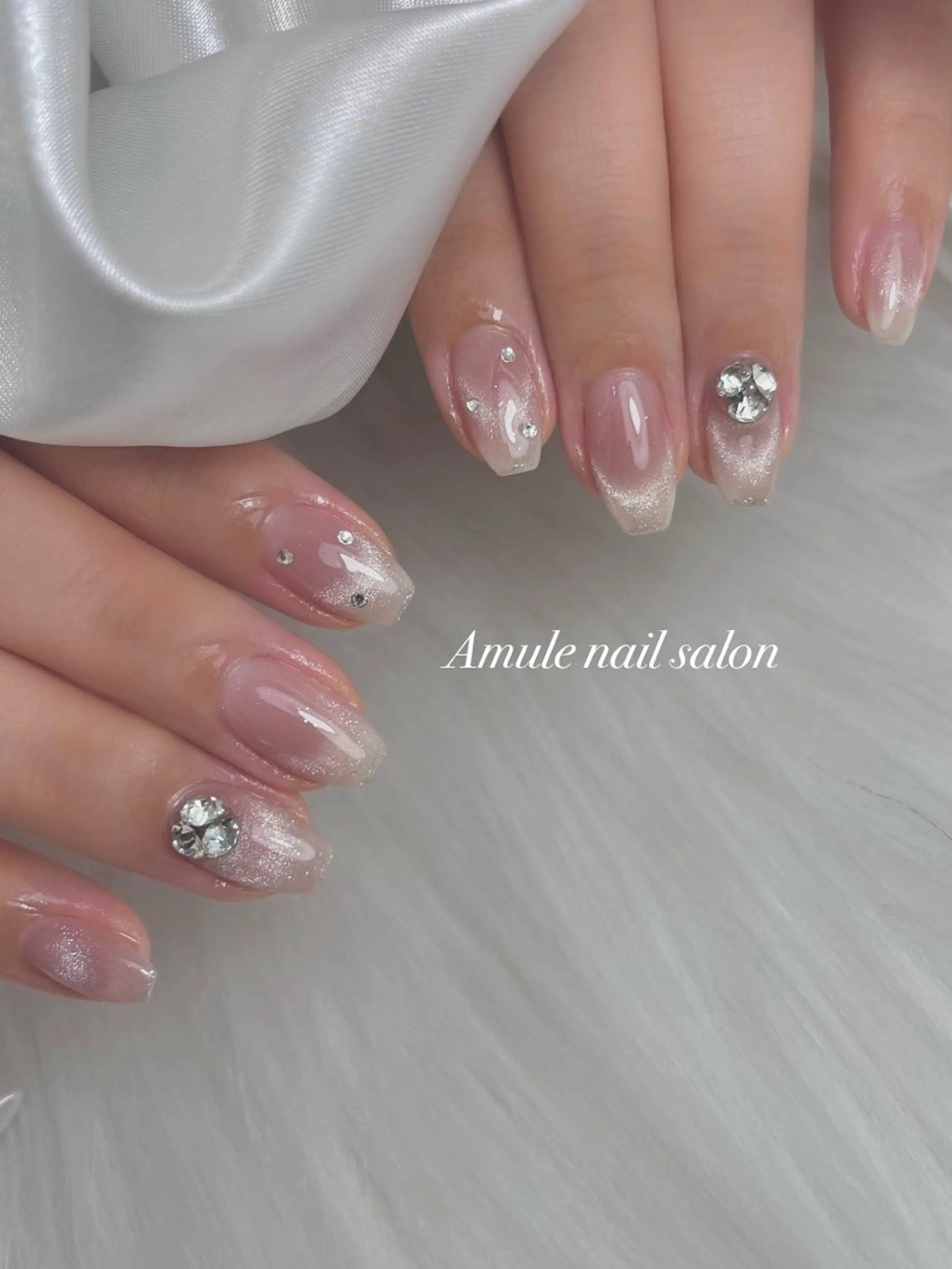 ネイル グラデーション マグネットネイル ハンドネイル Amule nailsalonのネイルデザイン