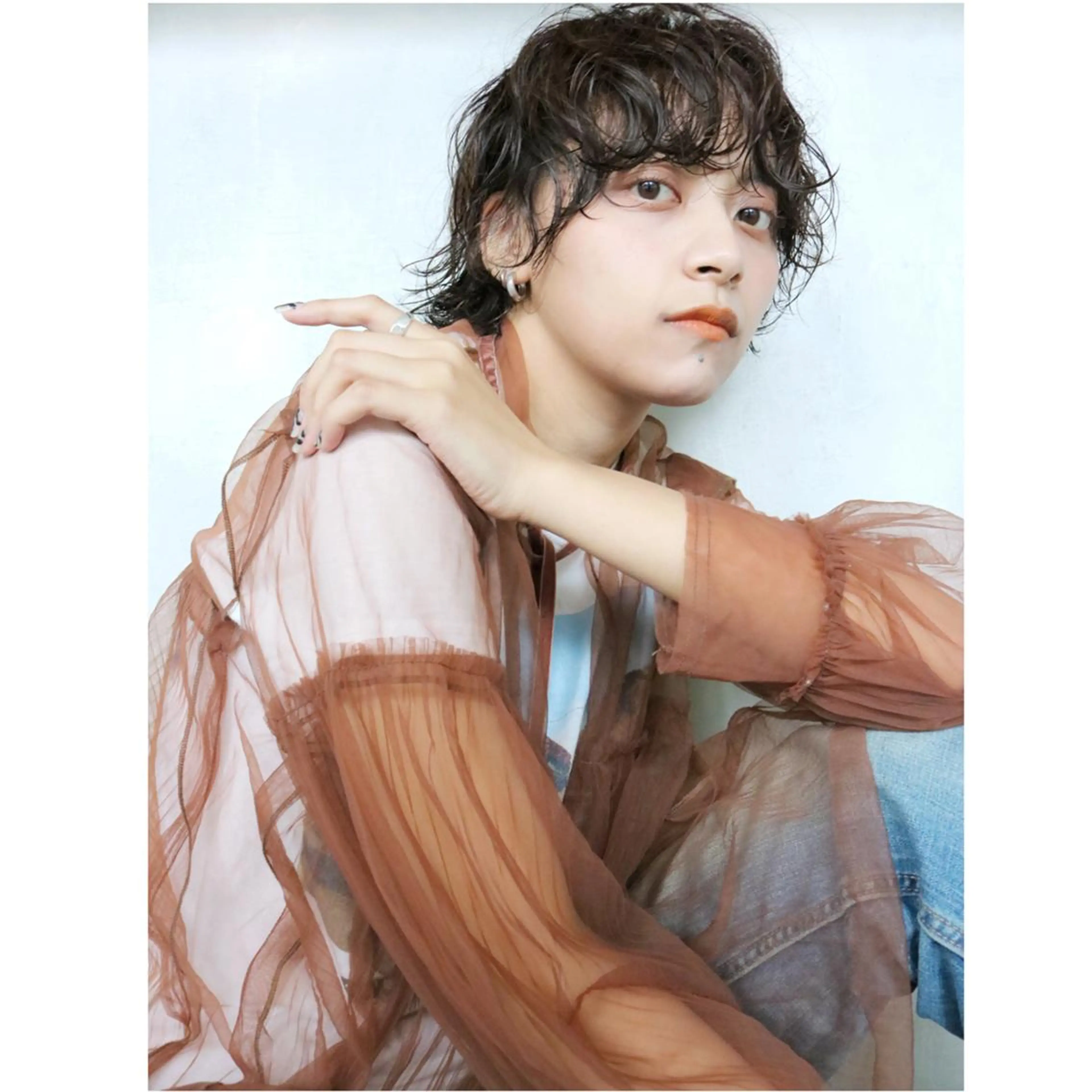 カラー パーマ ヘアアレンジ ショート ショートヘア ニュアンスパーマ カット パーマ トリートメント ITbyALBUM 下北沢店のヘアスタイル