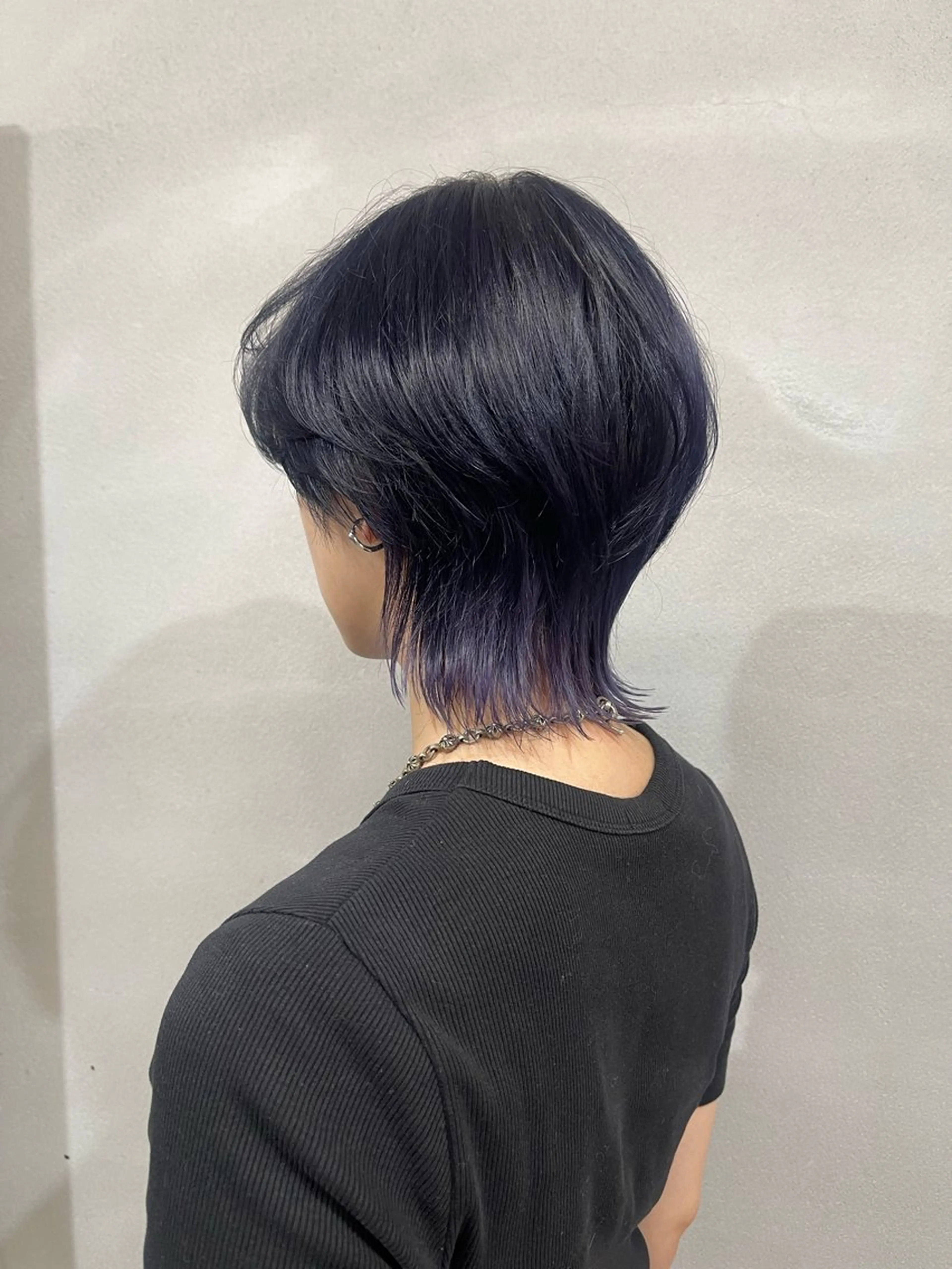 ショート パープルカラー カット ヘアカラー 柏 ウルフ/レイヤー 田中佐和🐺のヘアスタイル