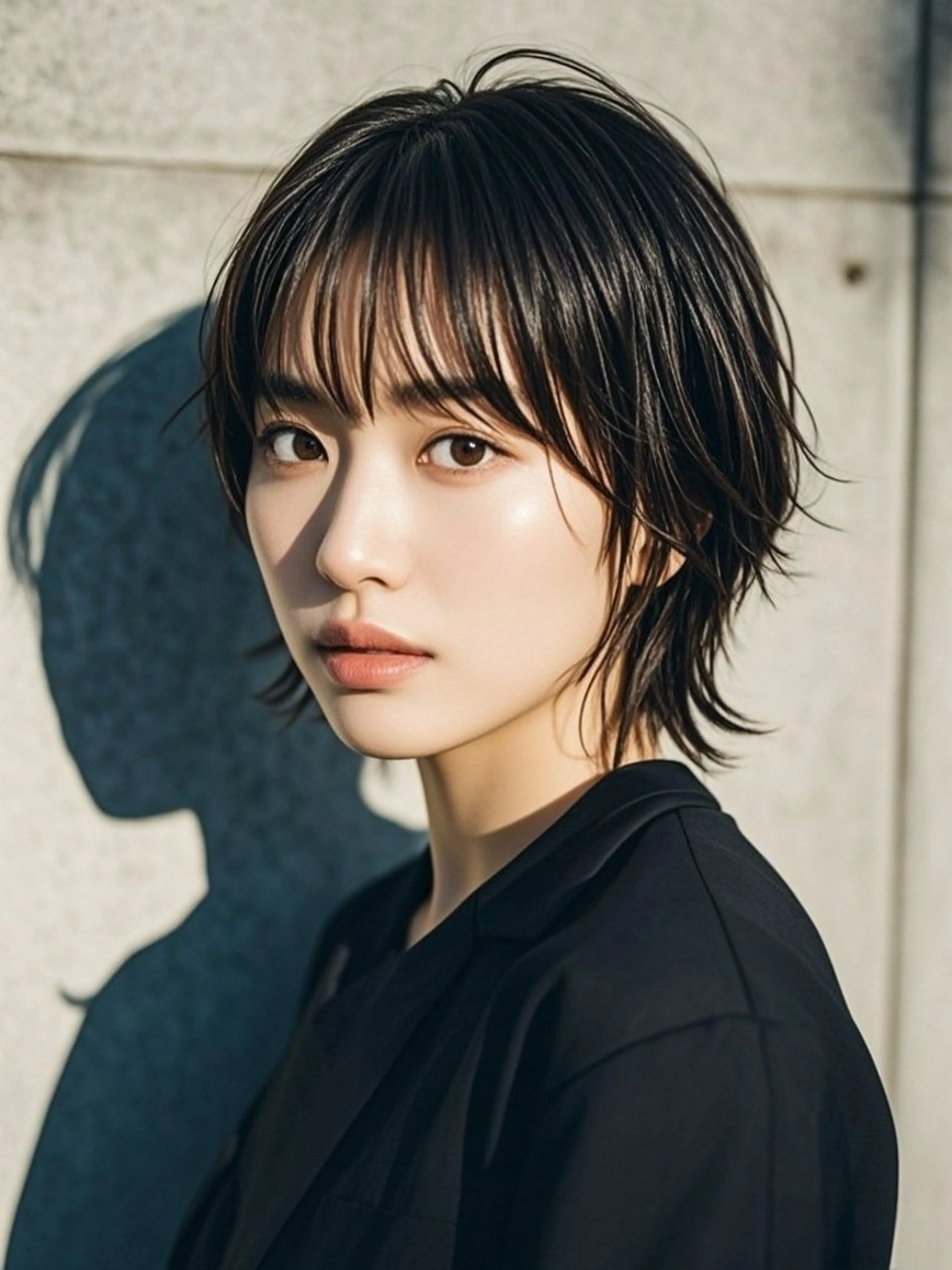 ショート ショートボブ アッシュ ボブ くびれヘア ハッシュカット カット ウルフカット 811 大阪梅田 ウルフのヘアスタイル