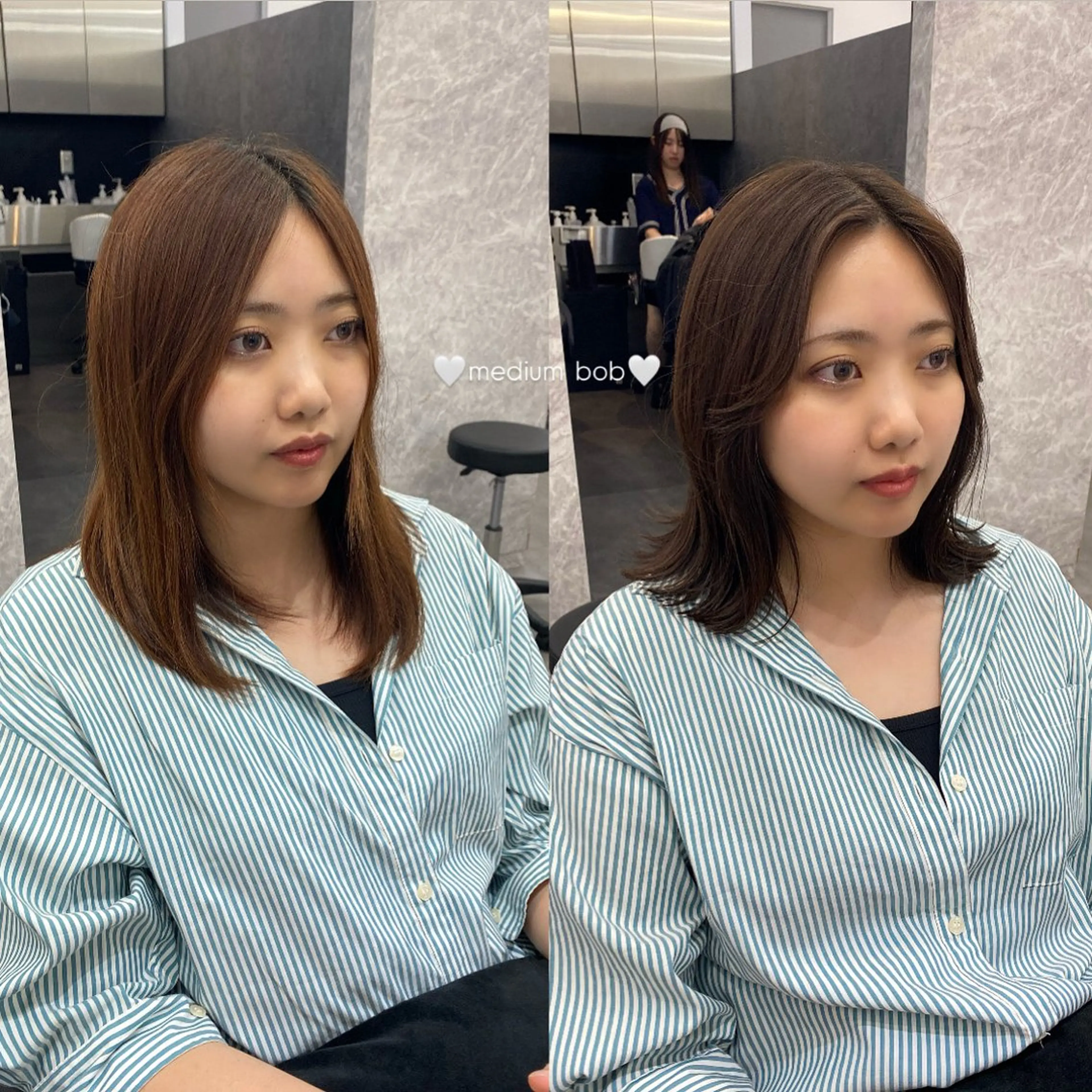 セミロング 韓国風ヘア 縮毛矯正 カット ヘアカラー トリートメント 艶髪/縮毛矯正/ Core mikuaのヘアスタイル