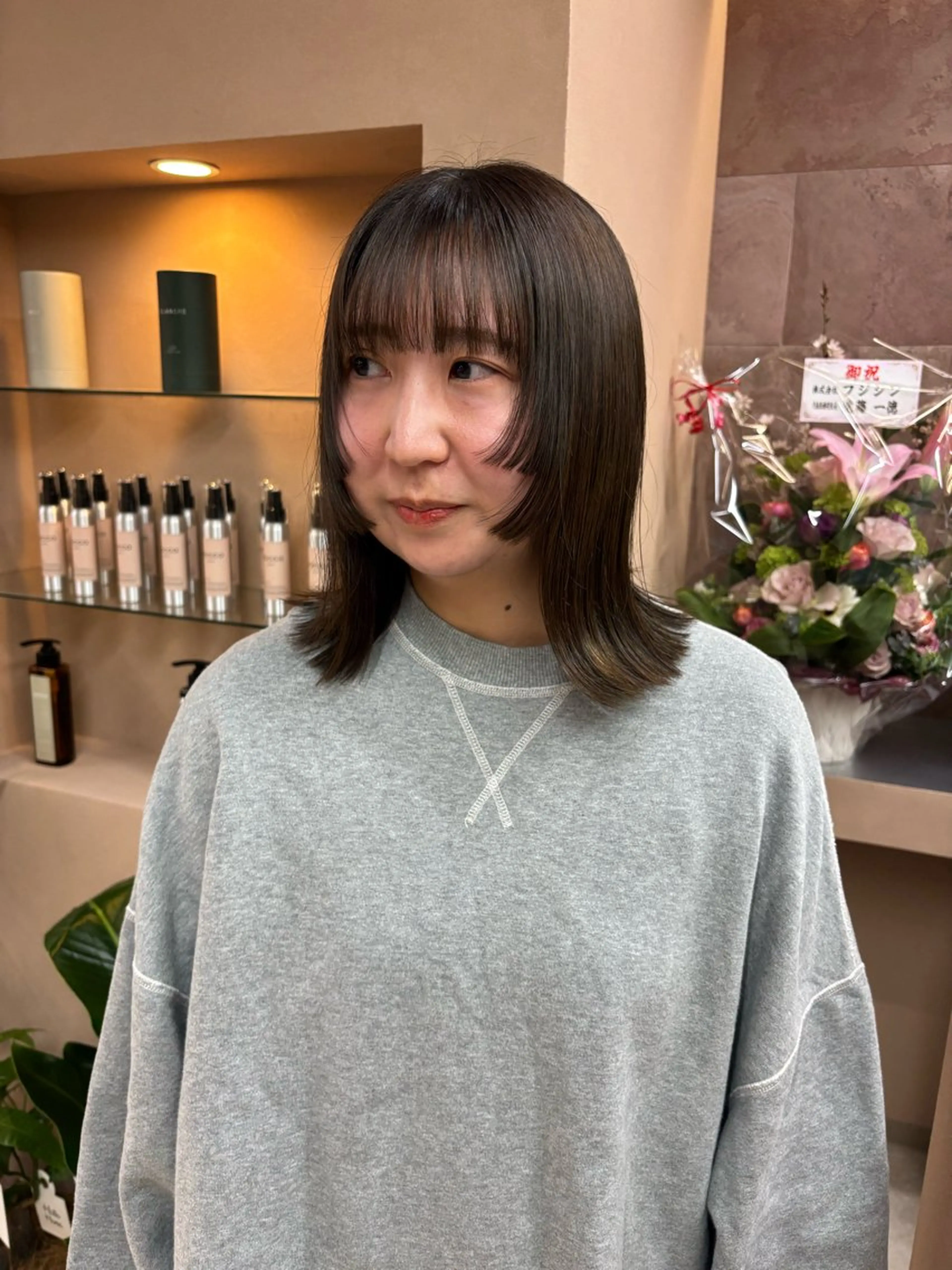 セミロング カット ヘアカラー トリートメント ROCCO east / りんなのヘアスタイル