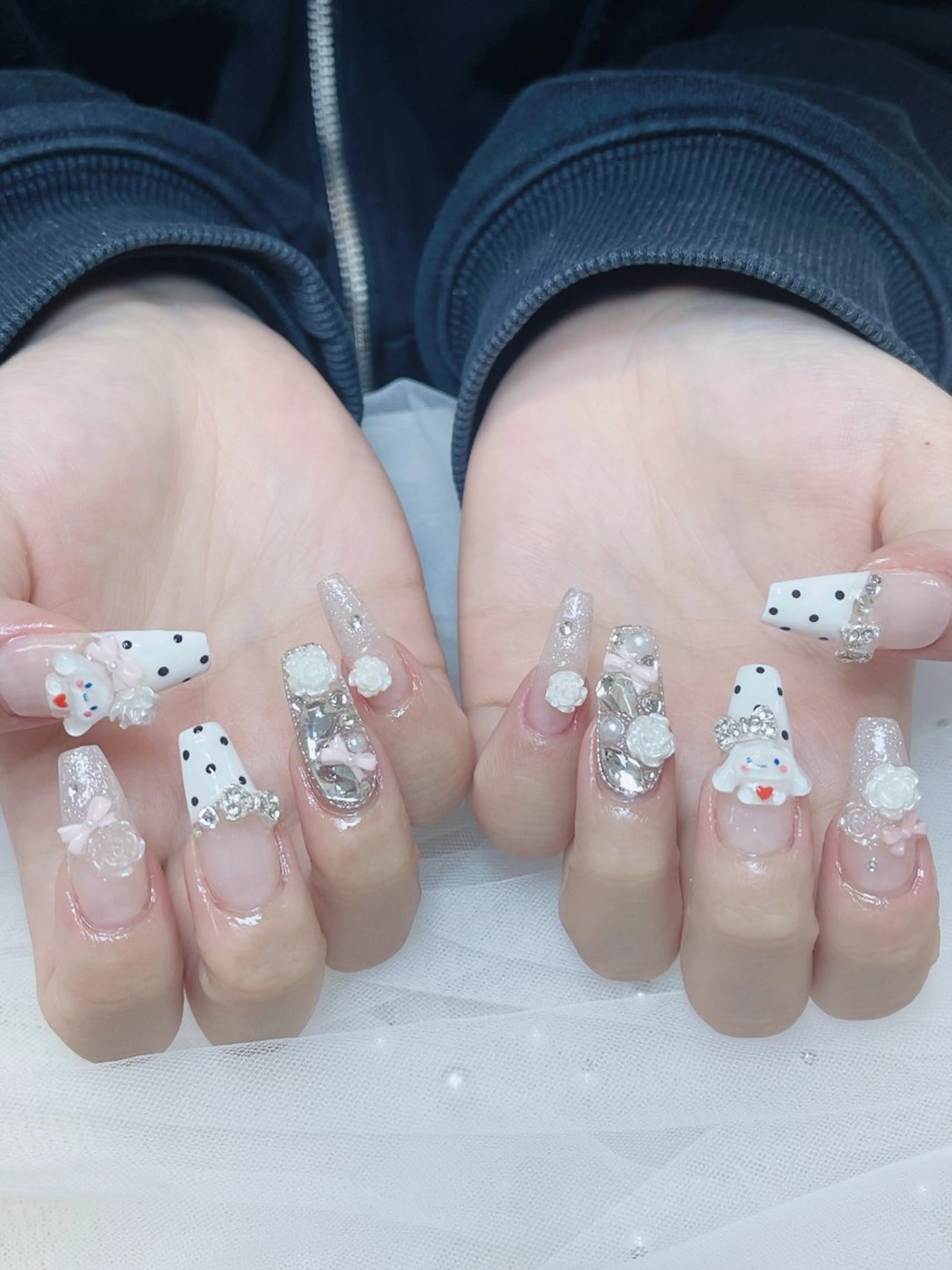 ネイル チークネイル 成人式 フレンチネイル グラデーション 氷ネイル・うるうるネイル ハンドネイル DUO MI nail salonのネイルデザイン