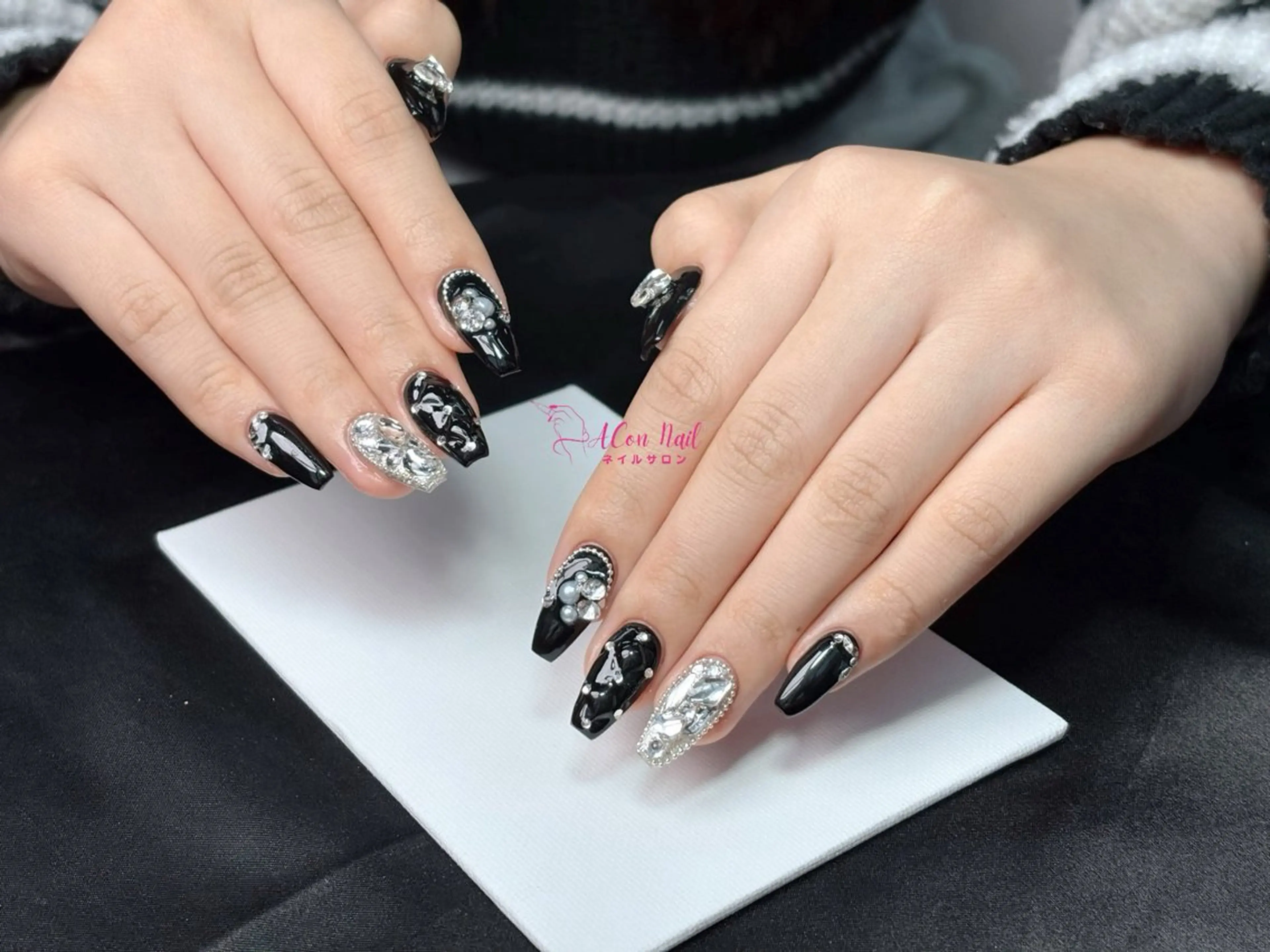 ネイル 桜ネイル 長さ出し フラワーネイル フレンチネイル ジェルネイル ハンドネイル AConNailSalon所属・ACon NailSalonのネイルデザイン