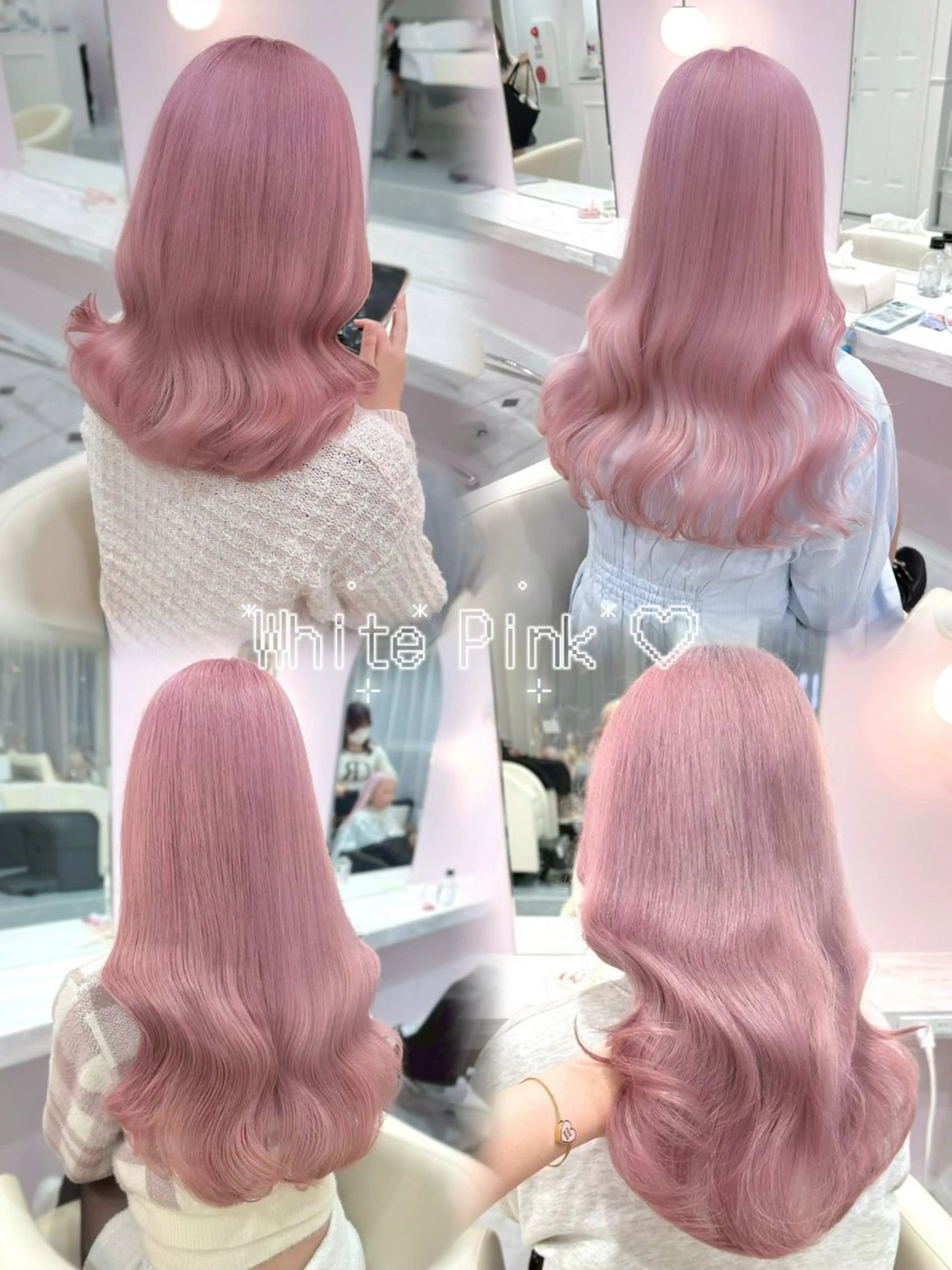 ロング カラー ブリーチ 透明感カラー ハイトーンカラー ラベンダーカラー ラベンダーピンク ヘアカラー ハイトーンカラー💞 くるみ🎀のヘアスタイル