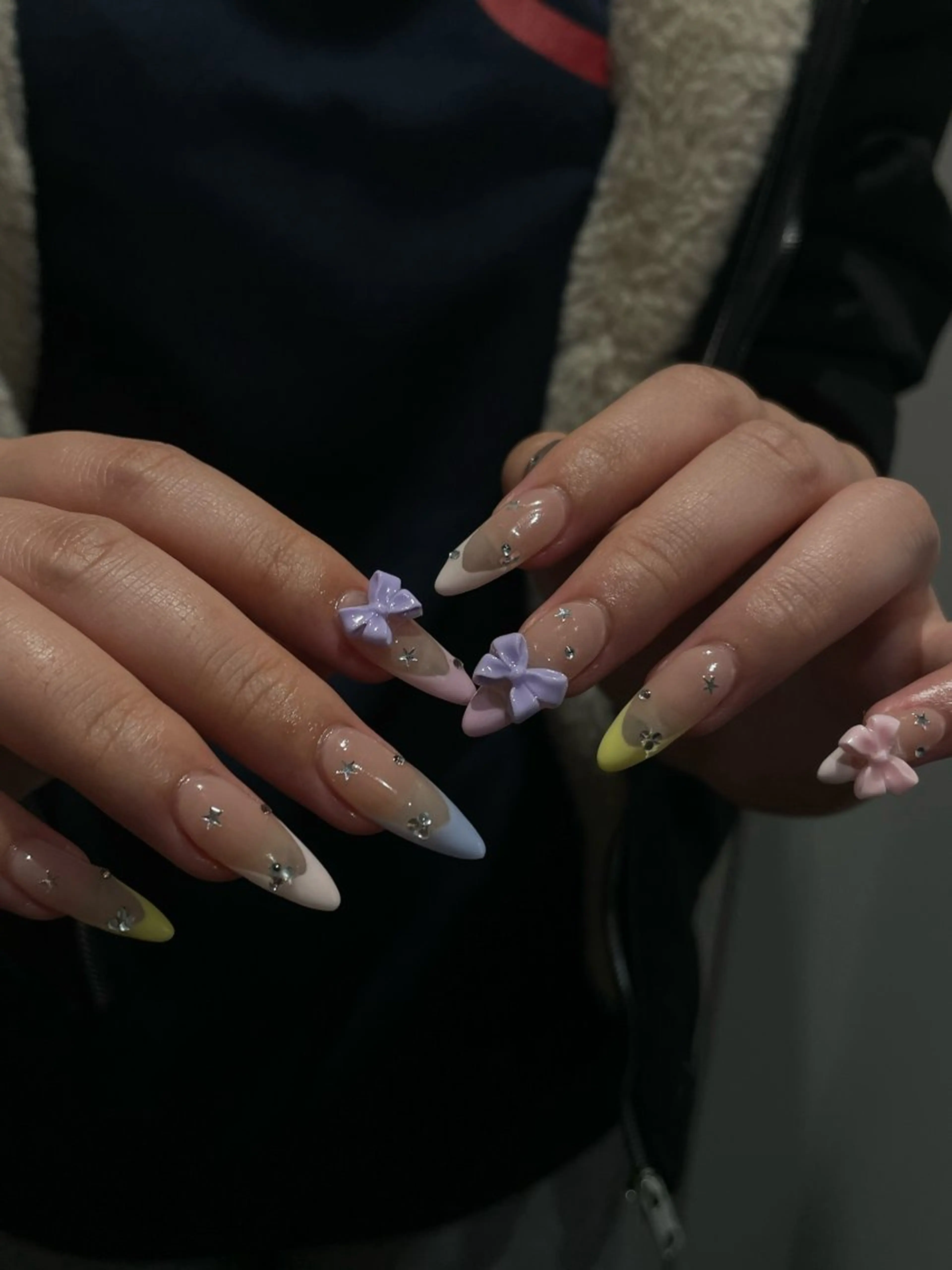 ネイル ハンドネイル うの 韓国ﾈｲﾙ໒꒱⋆⭒˚のネイルデザイン