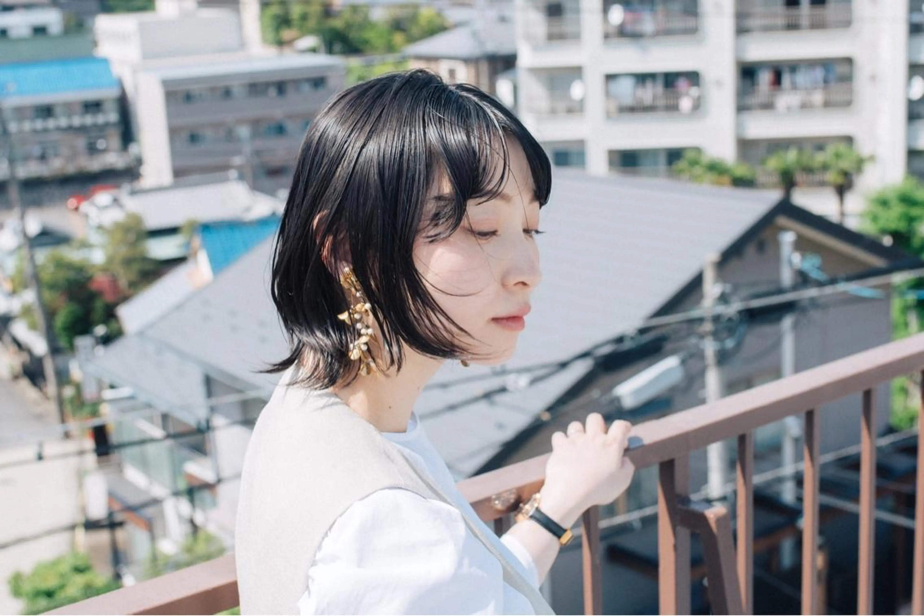 ミディアム 高浜 夕海のヘアスタイル