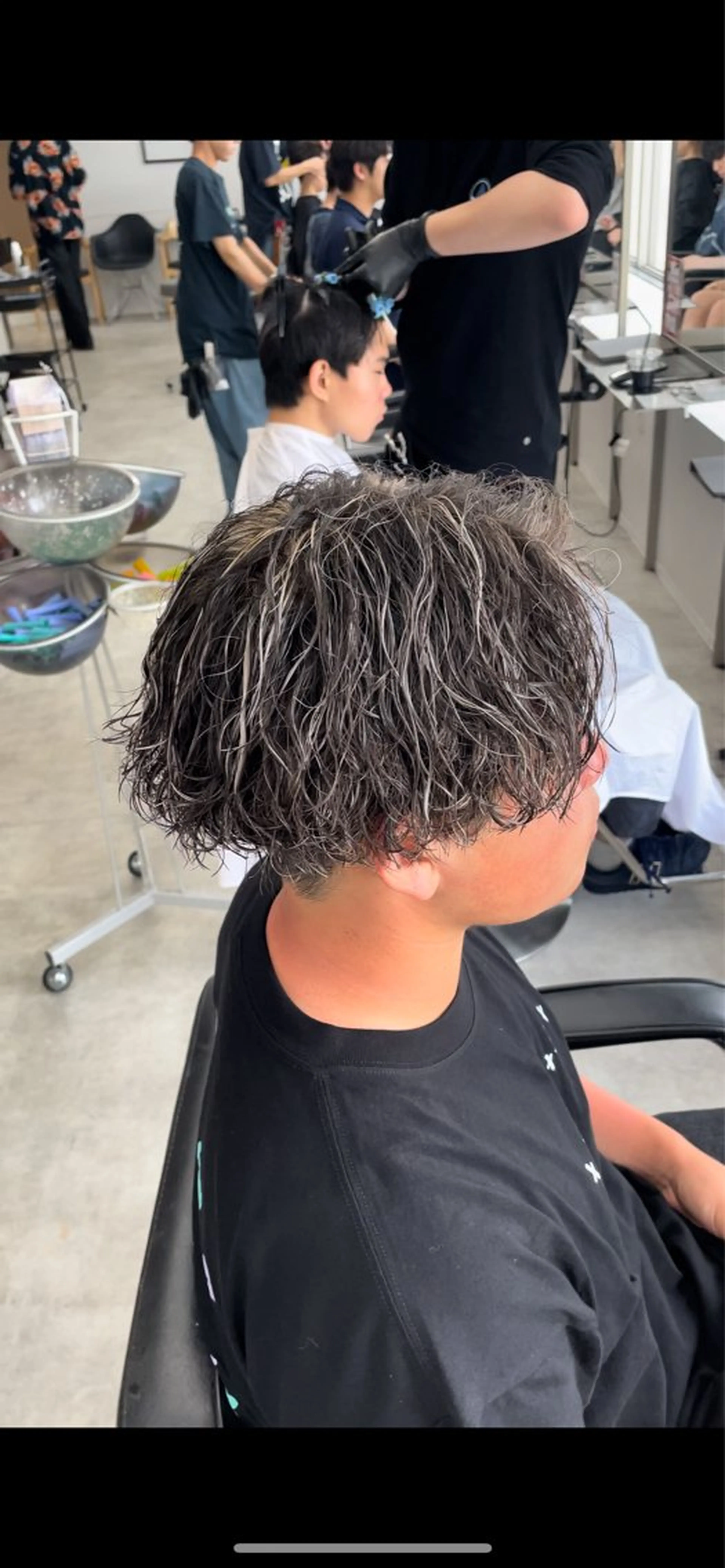 ショート カラー パーマ メンズ カット ヘアカラー パーマ メンズパーマ/新潟/ 万代／田崎亮🌟のヘアスタイル