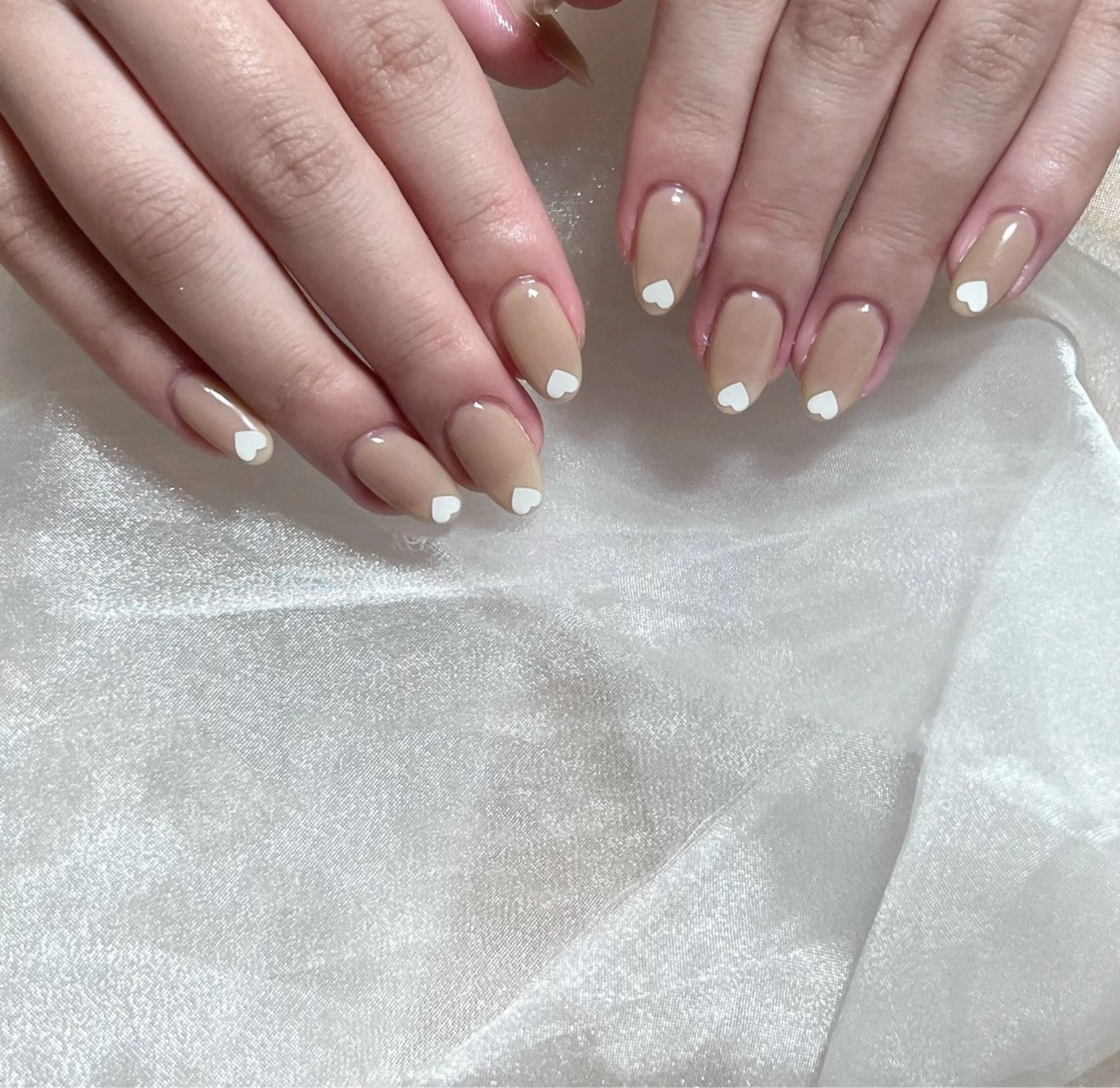 ネイル ハート ワンカラーネイル charmant nailのネイルデザイン