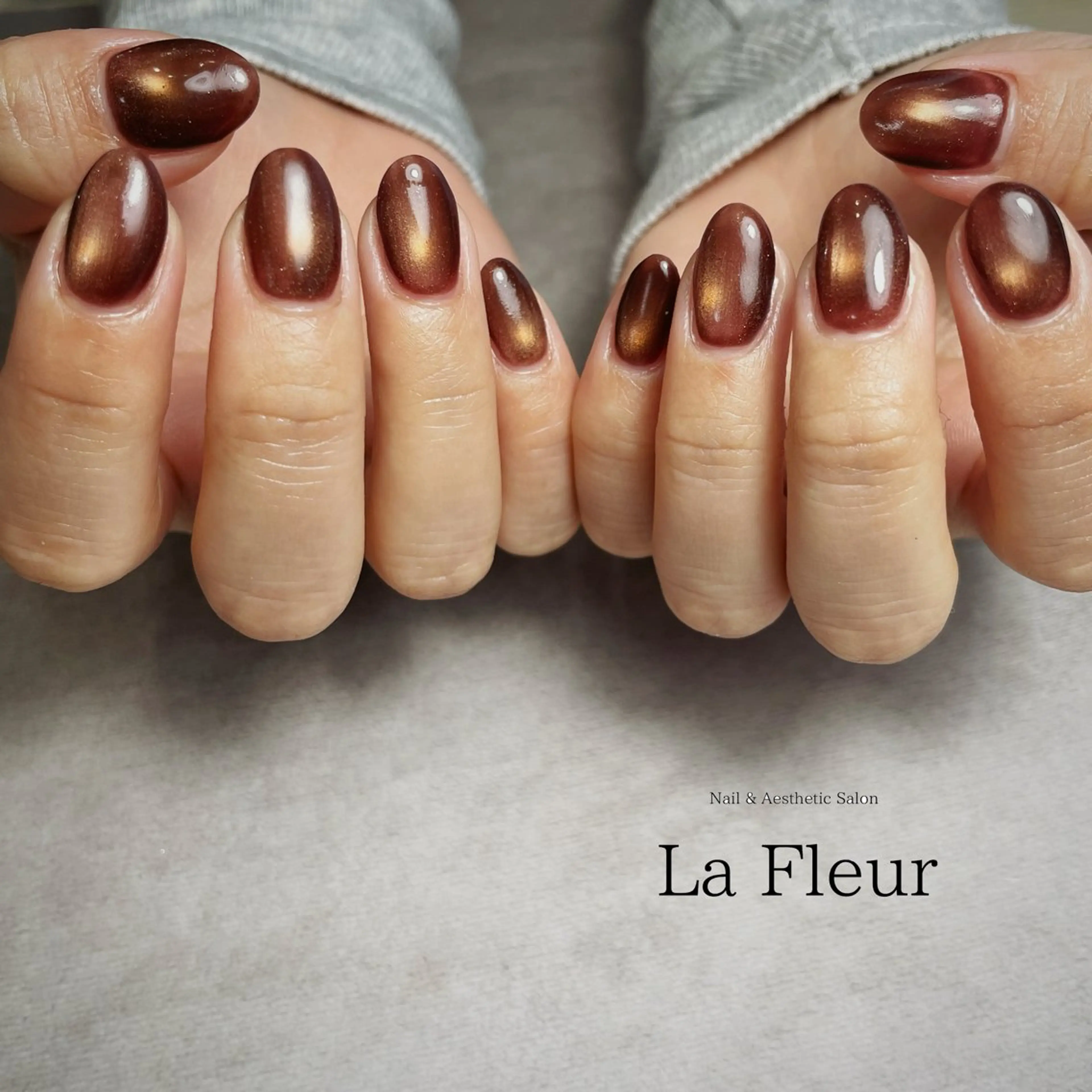 ネイル ブラウン バレンタイン フットネイル K Harukaのネイルデザイン