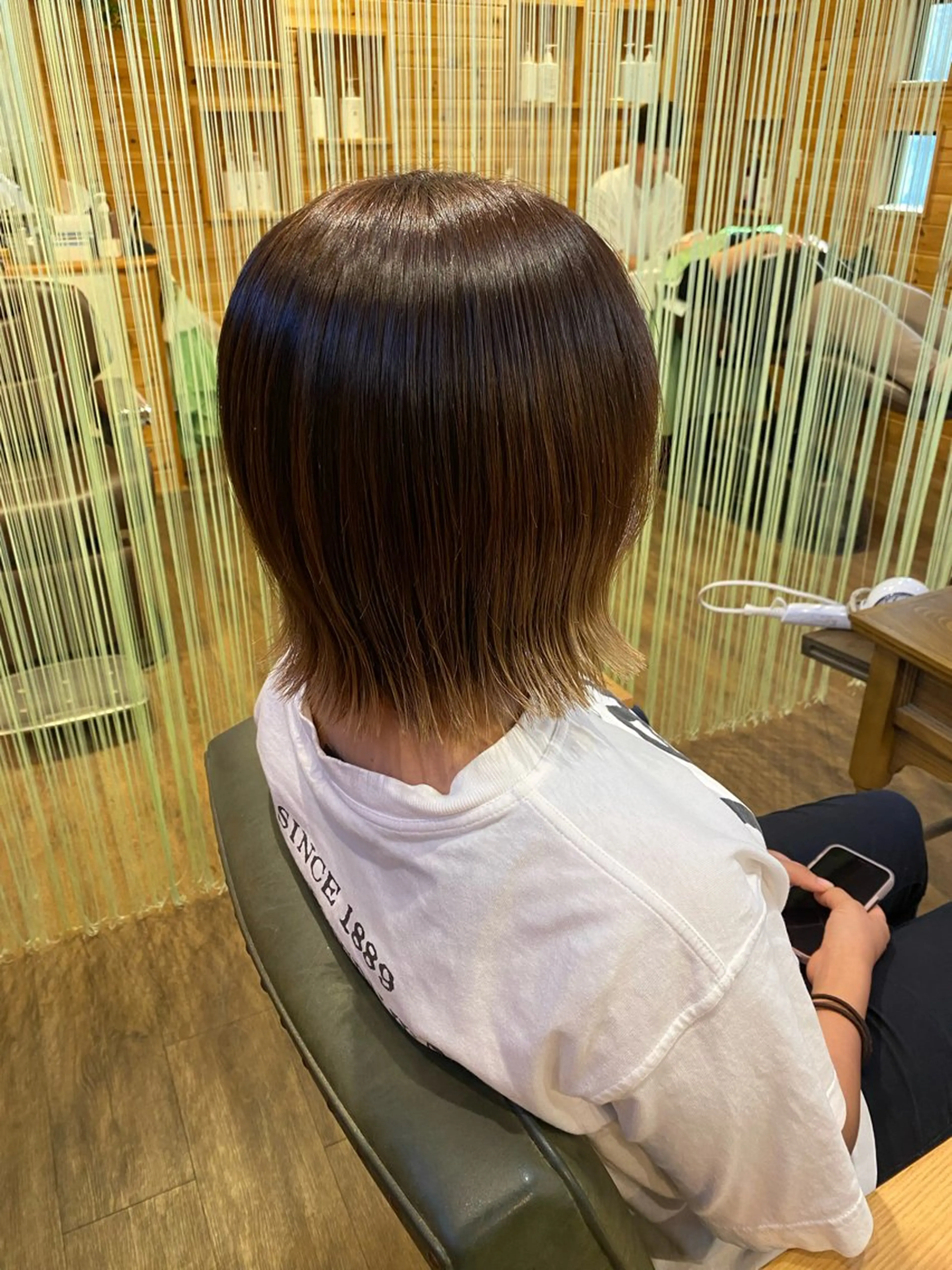 ミディアム ボブ 外ハネヘア Ecre hair SARAのヘアスタイル