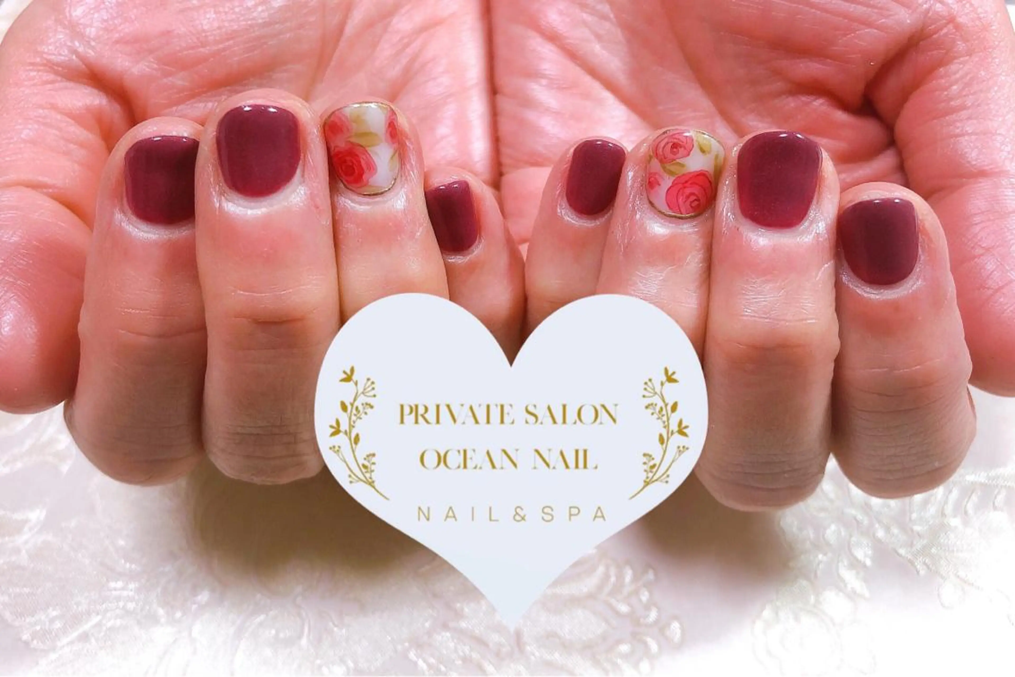 ネイル アートネイル フラワーネイル プライベートサロン oceannailのネイルデザイン