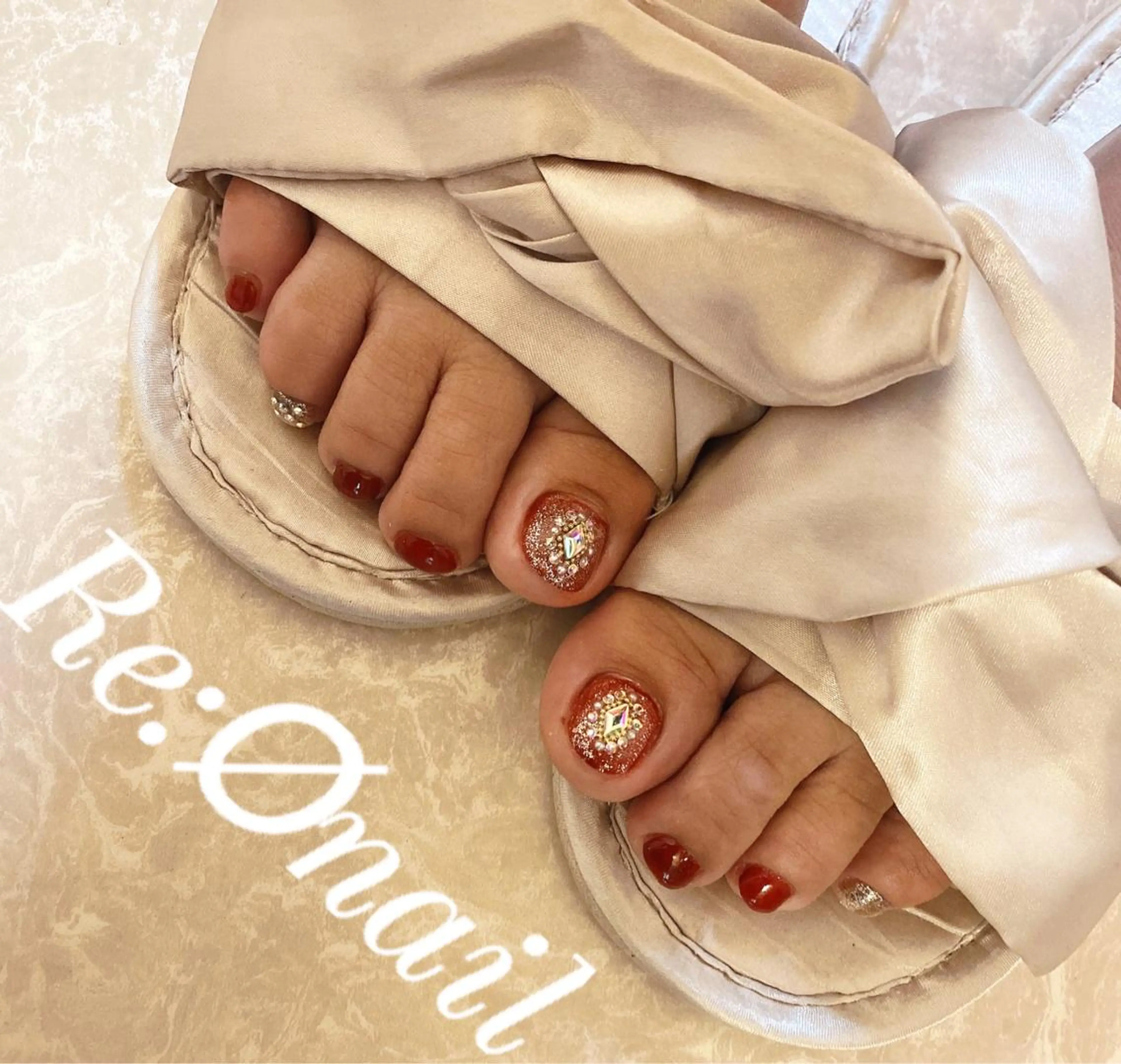 ネイル フットネイル フットネイル Re:Ø nail 🩵TSUJIのネイルデザイン