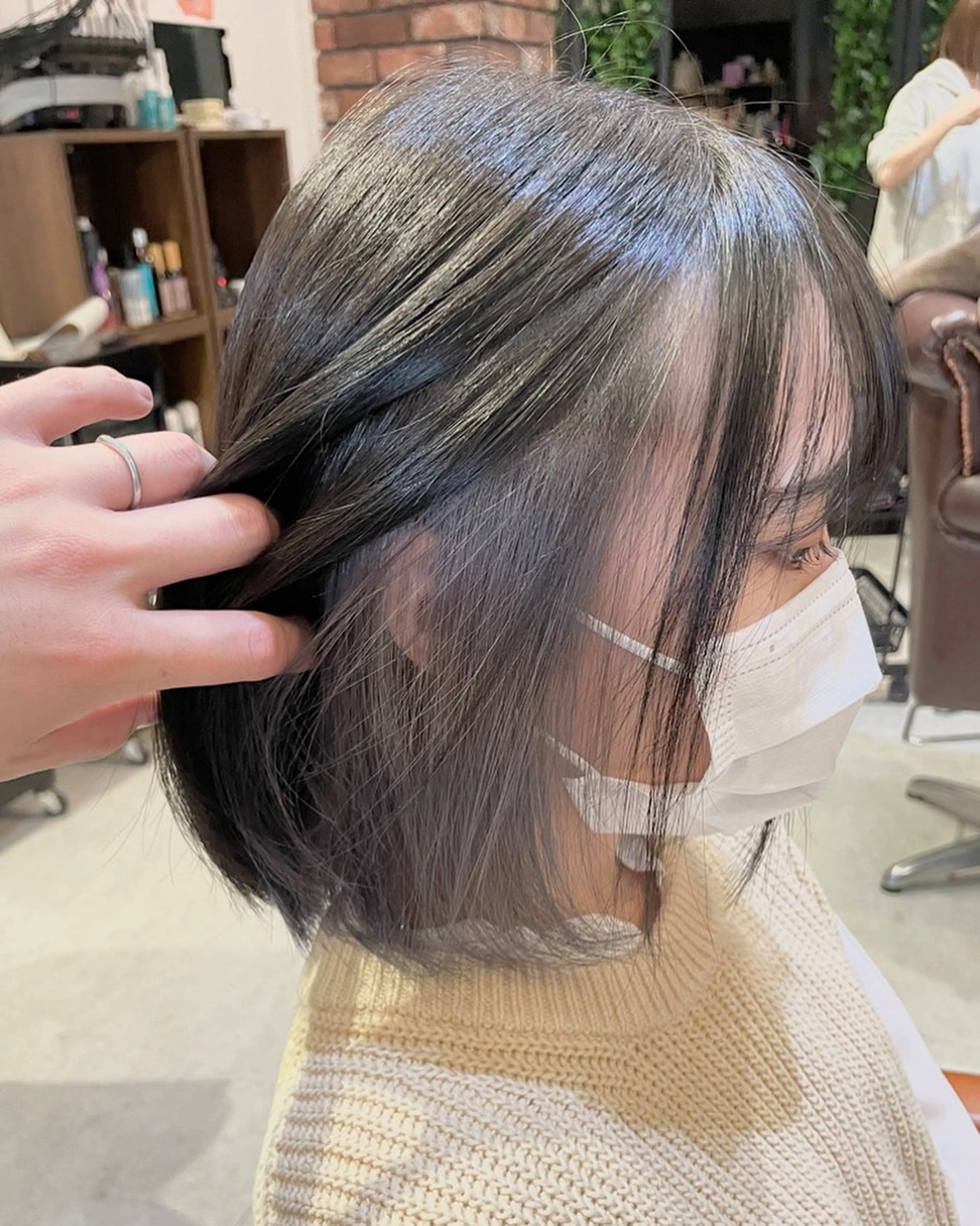 ミディアム カラー 野村 俊太のヘアスタイル