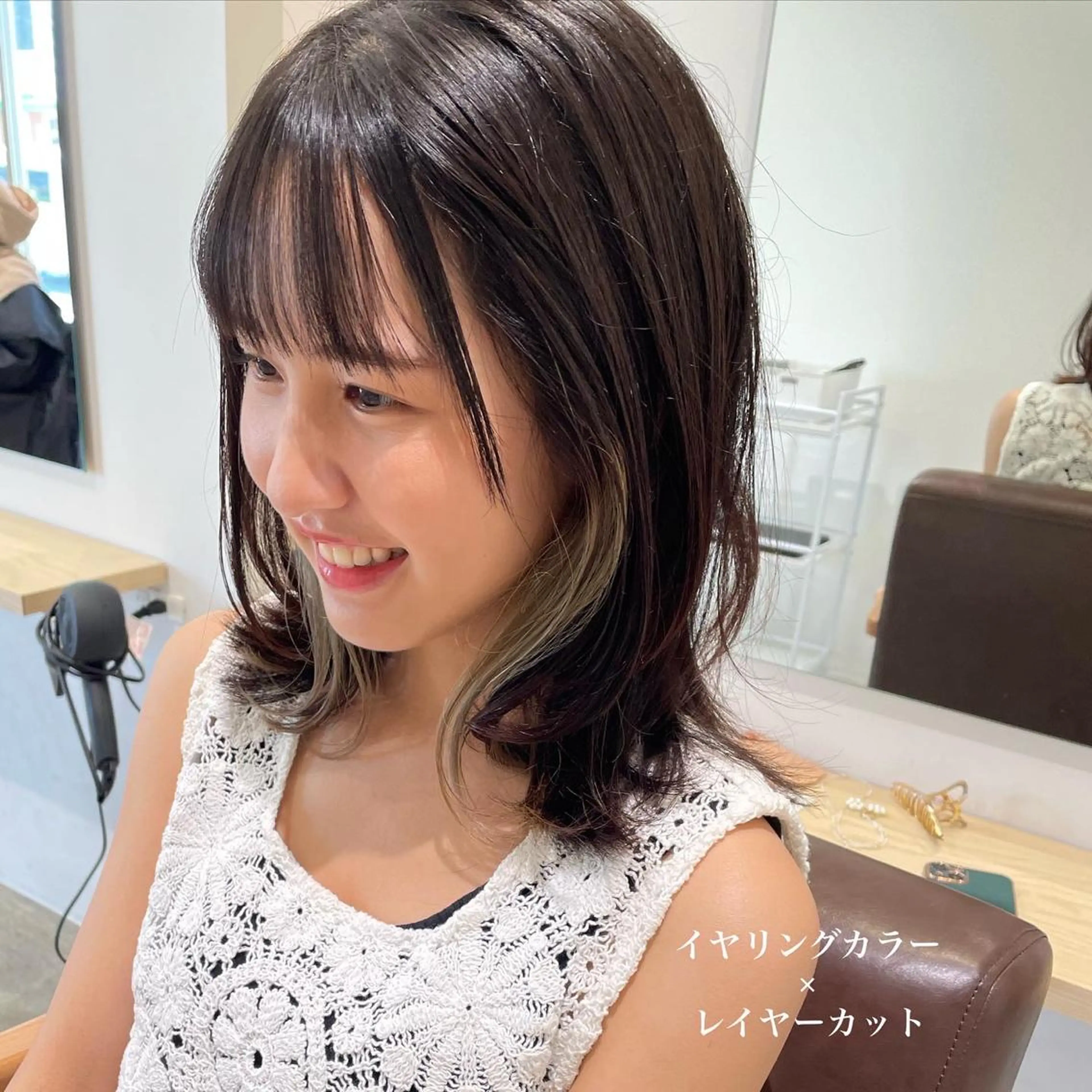 ミディアム カラー ヘアカラー 北九州美容室 🕊️わかな✂︎のヘアスタイル