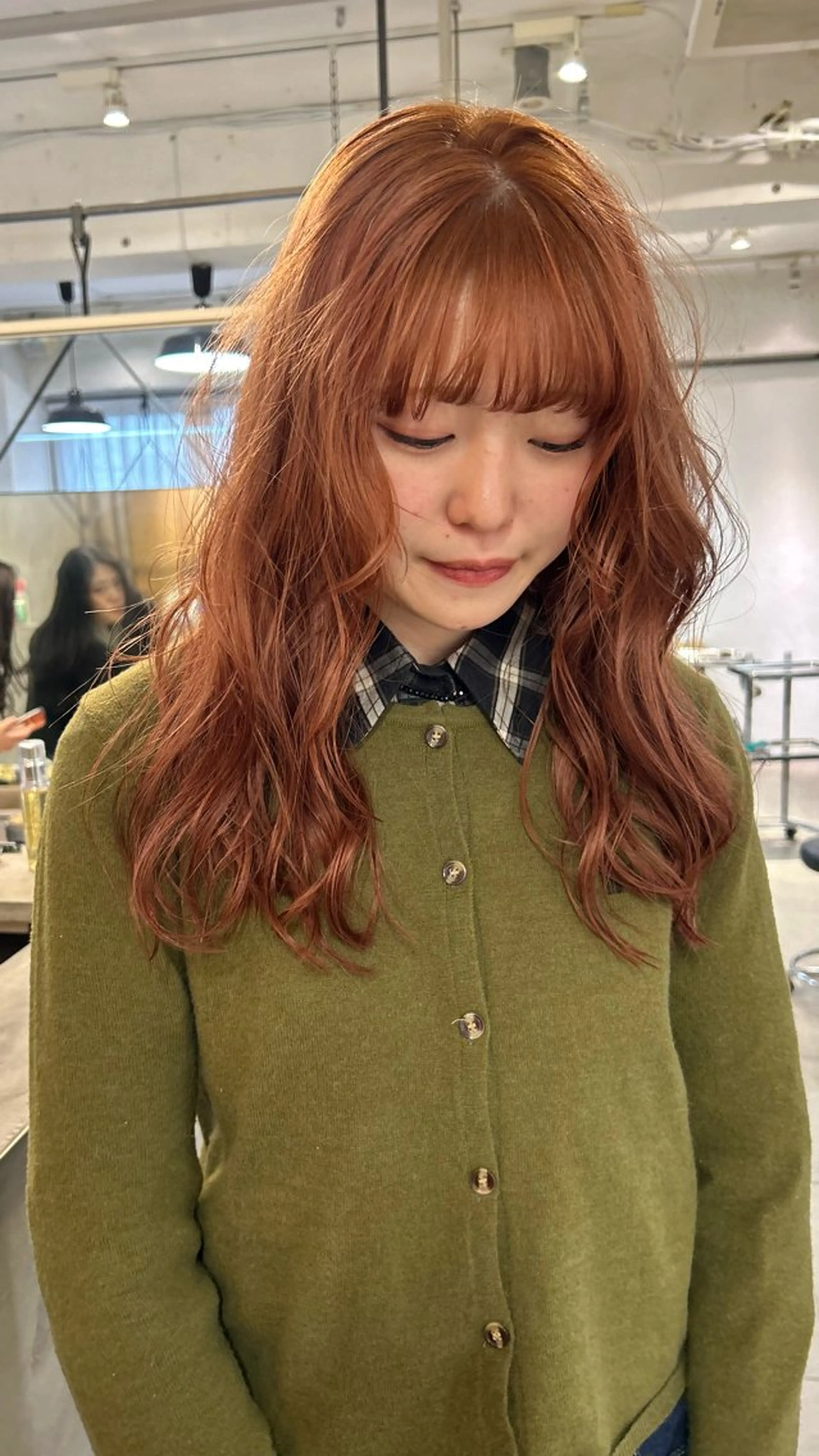 セミロング カラー ヘアカラー じゅわっと暖色カラー 🍊Moemiのヘアスタイル