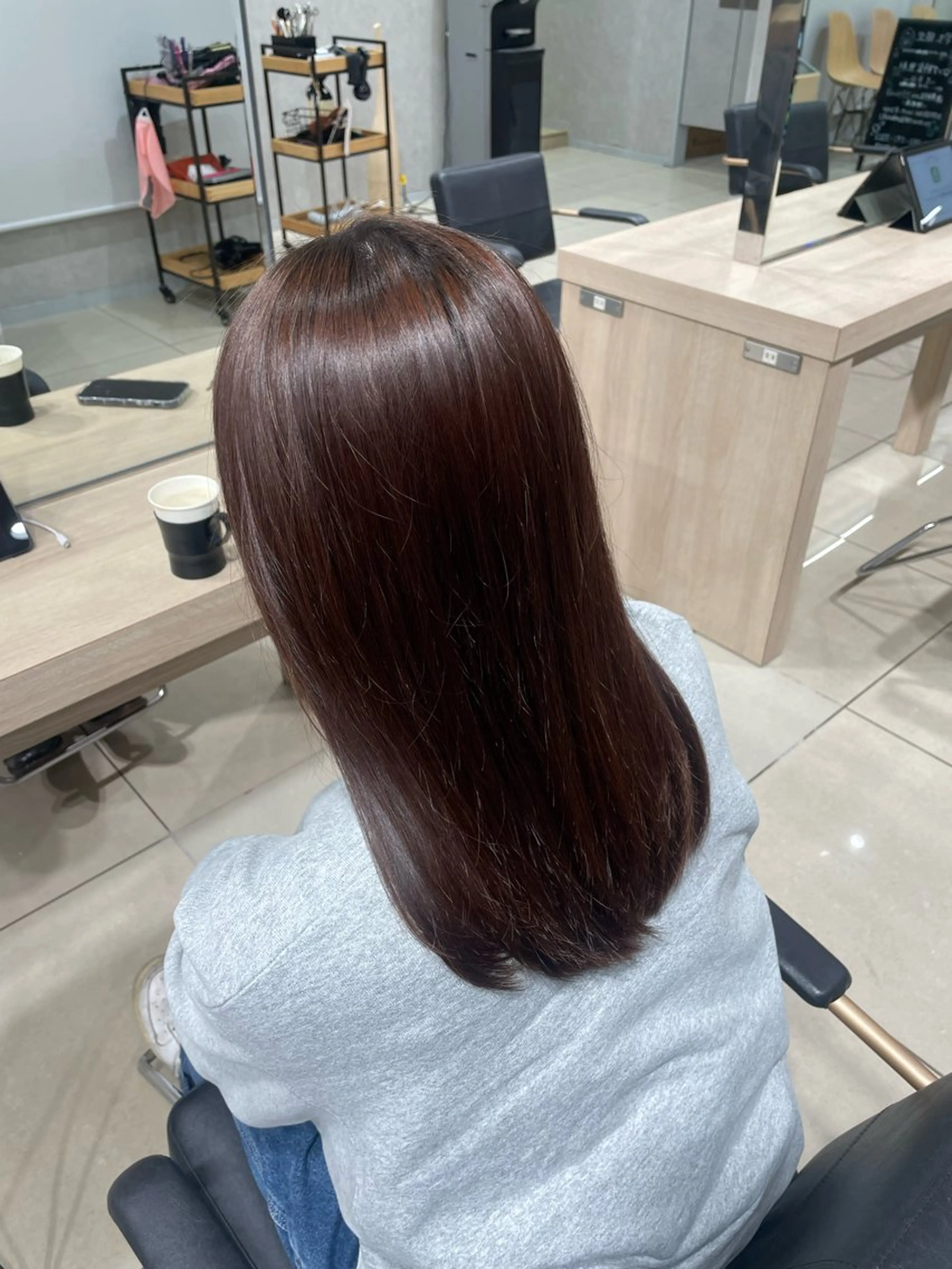 縮毛矯正 🍨デザインカラー/ ブリーチ”みさき🐇のヘアスタイル