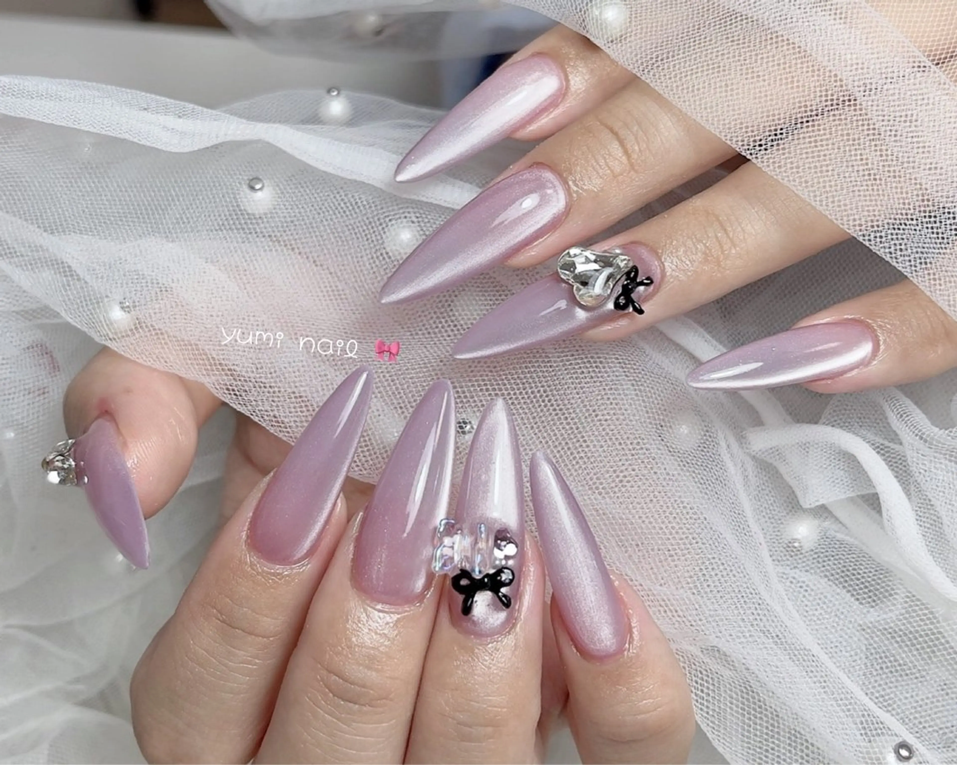 ネイル ハンドネイル 𝐲𝐮𝐦𝐢🎀 長さ出しデザイン専門のネイルデザイン