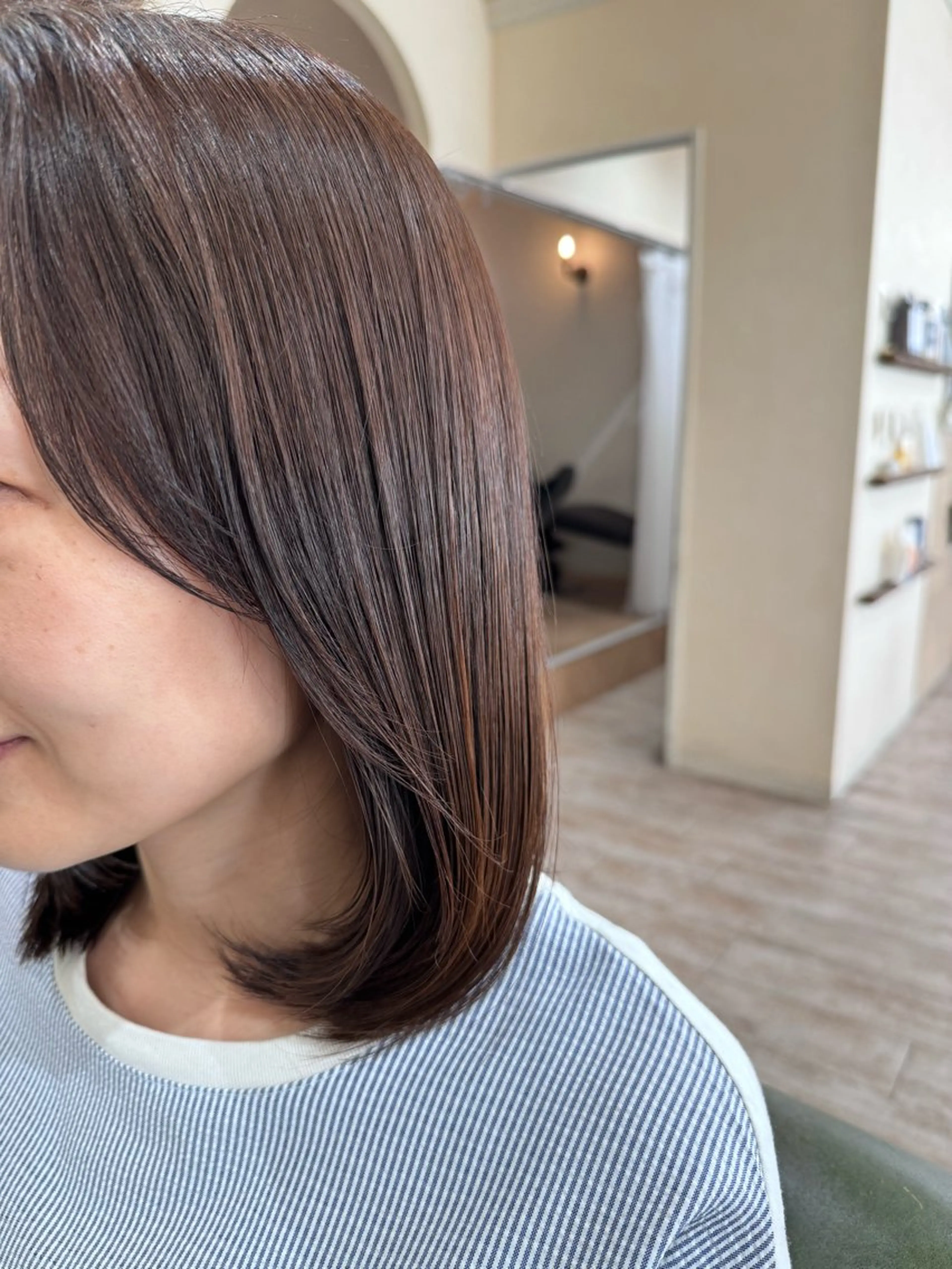 ミディアム カラー 髪質改善 カット ヘアカラー トリートメント 新越谷noble店長 松本拓也▶◀*.のヘアスタイル
