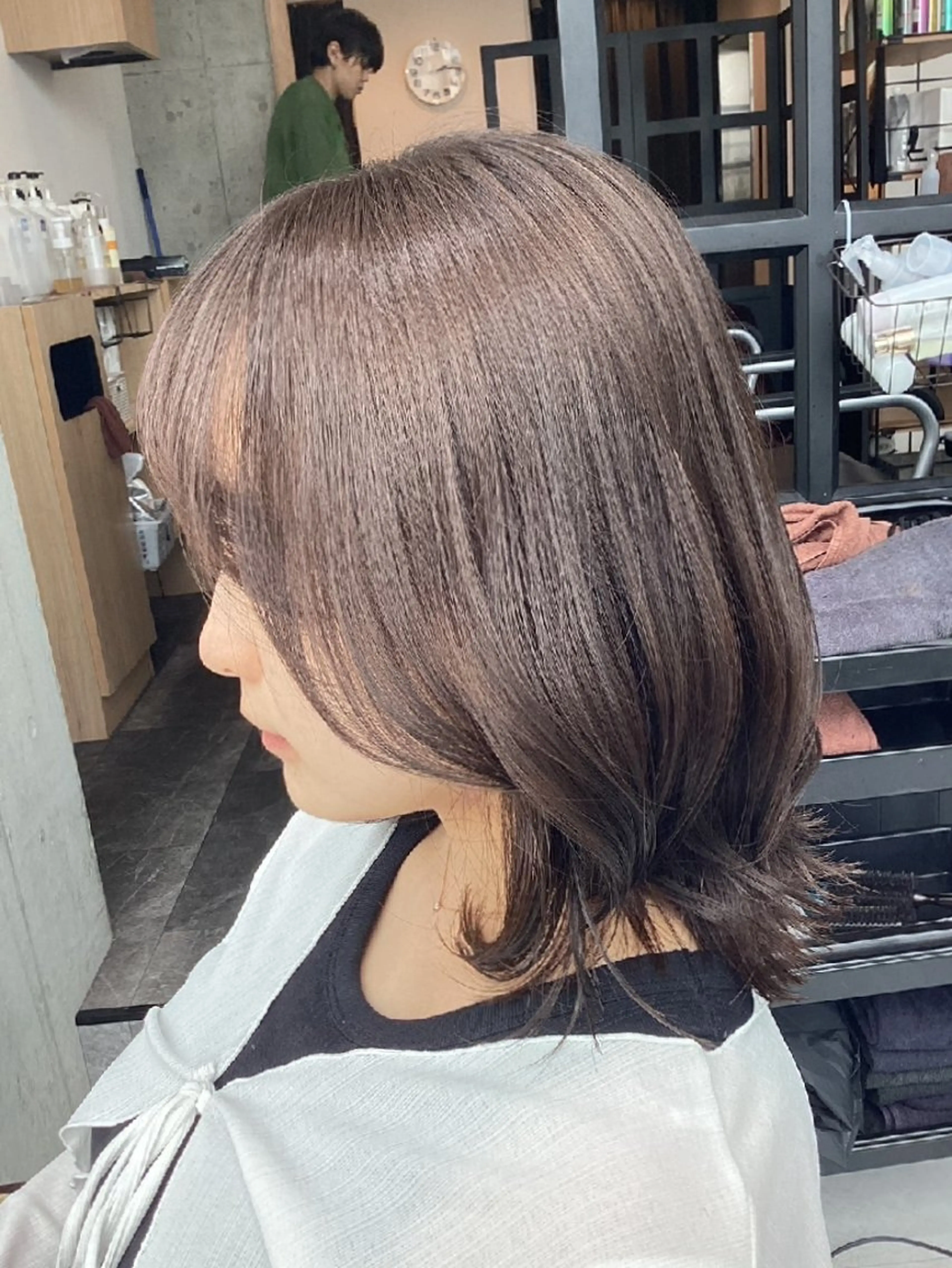 ミディアム カラー カット ヘアカラー トリートメント ヘアアレンジ/柔らか 艶カラー/AKARIのヘアスタイル