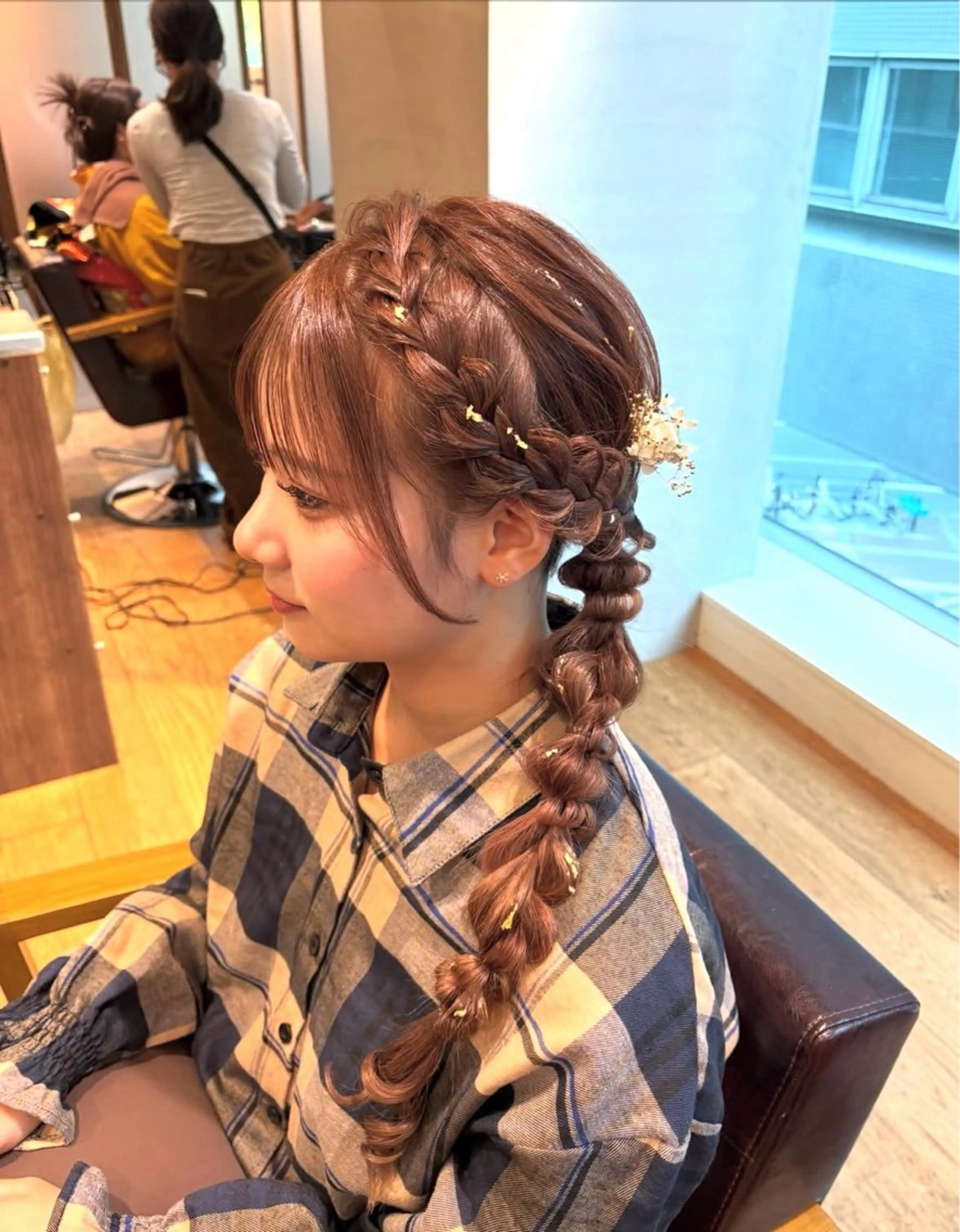 ロング ヘアアレンジ 結婚式・ブライダル 髪飾り ほのか/梅田美容室/ カットモデル募集のヘアスタイル