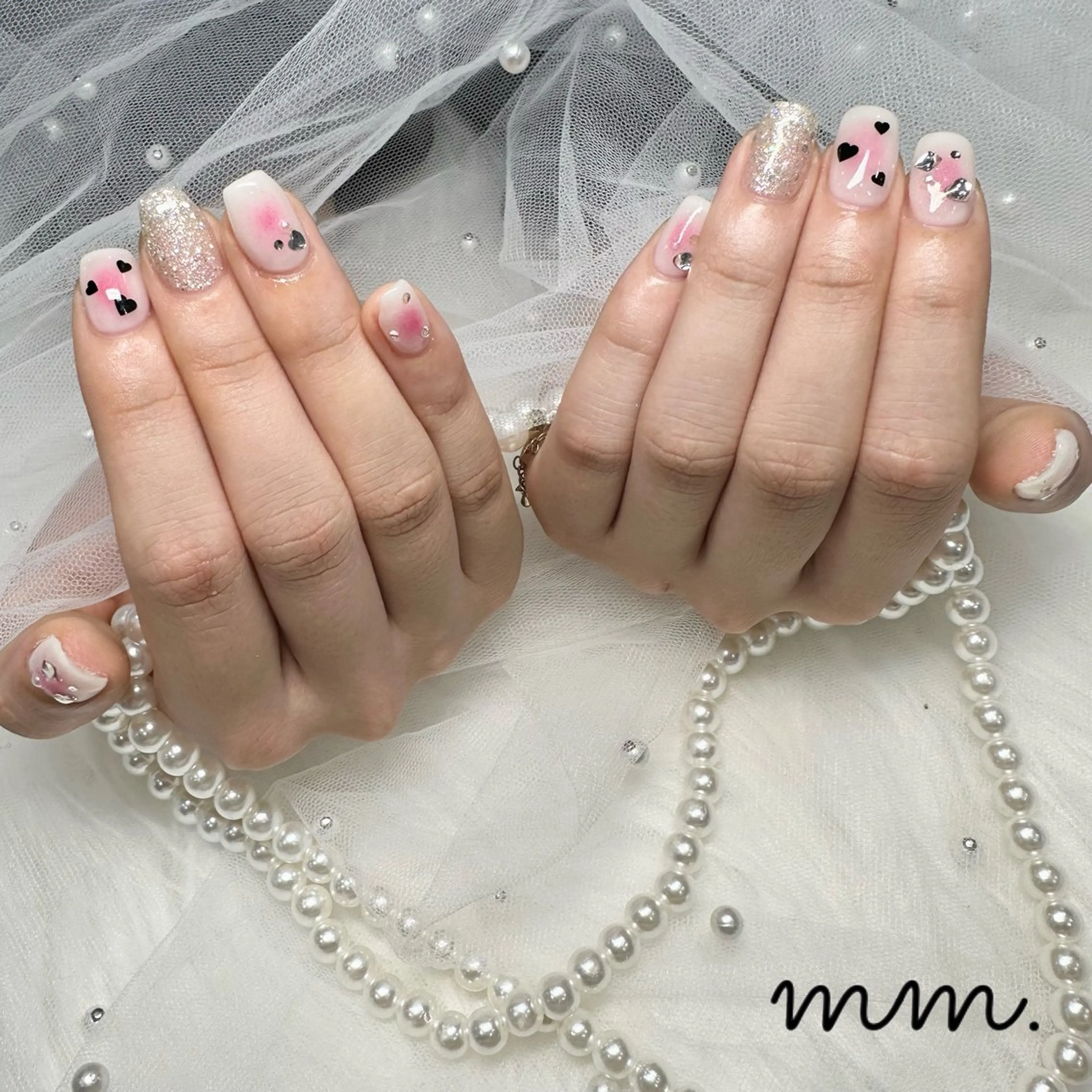 ネイル ハンドネイル 🩷🩵mm.大宮 Riyo🧸🩵🩷のネイルデザイン