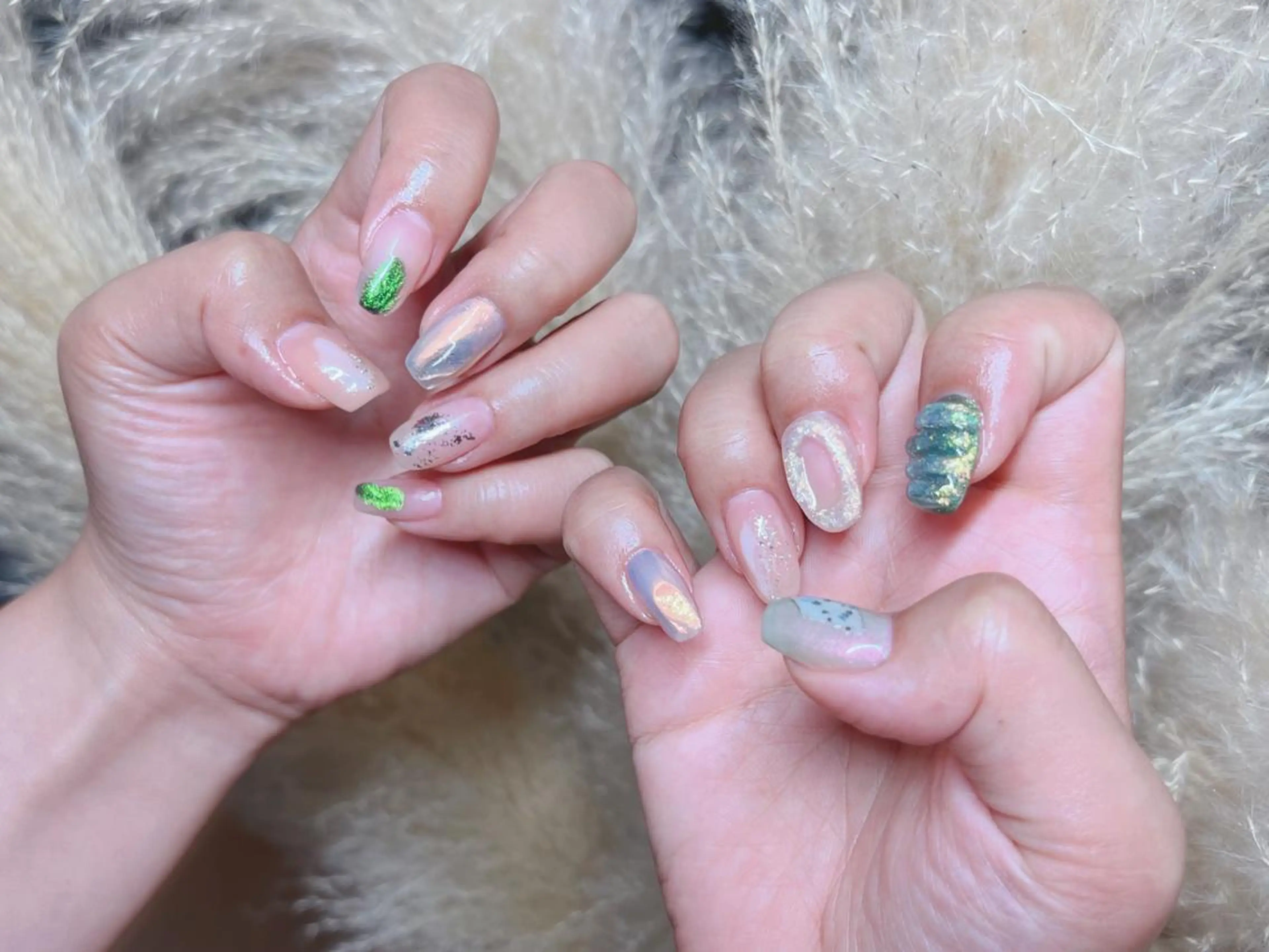 ネイル ニュアンスネイル lucky nail 歌舞伎町のネイルデザイン