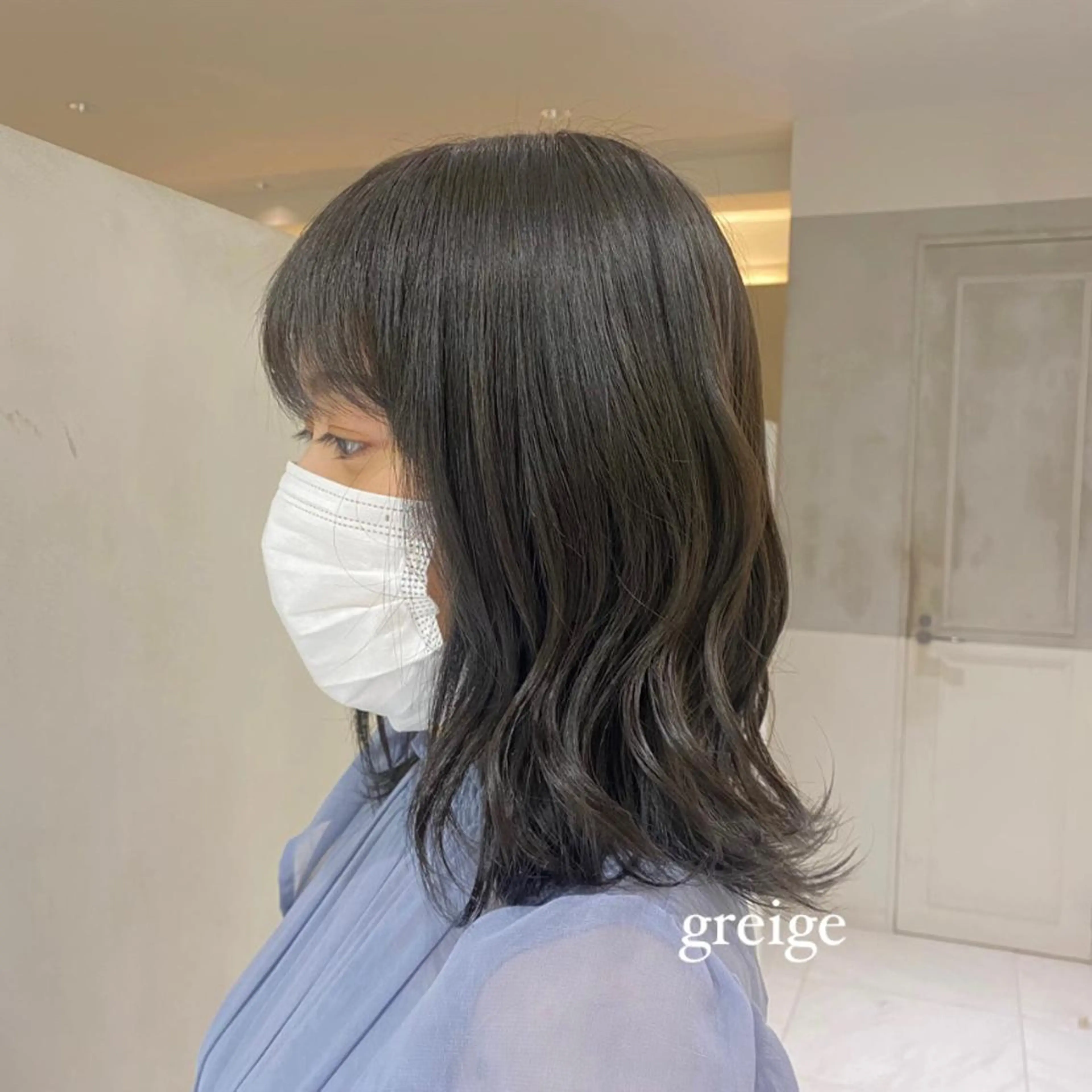 ミディアム カラー 透明感カラー グレージュ ヘアカラー トリートメント 艶感/ナチュラル 🌿マアヤのヘアスタイル