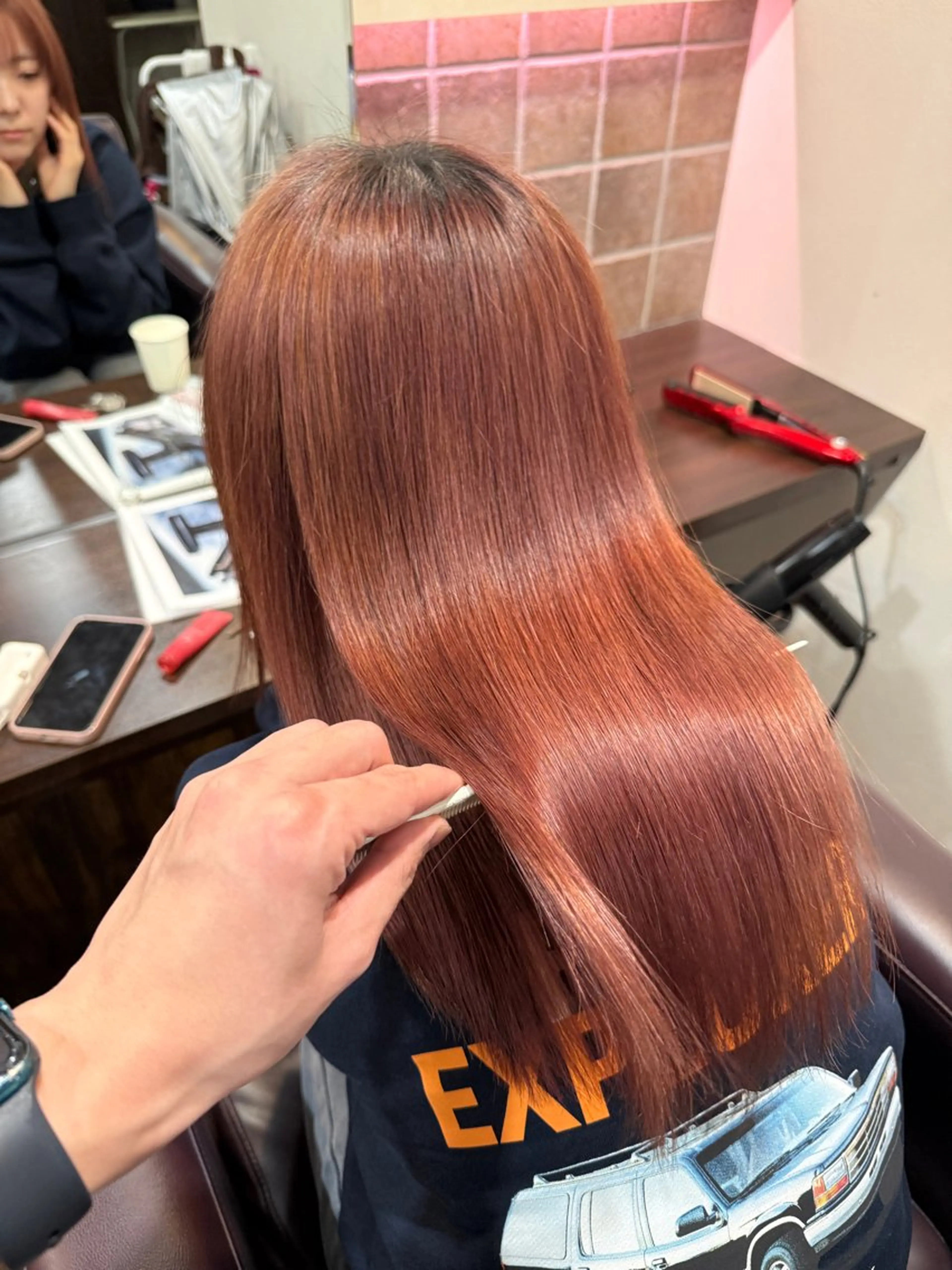 セミロング セミロングパーマ 髪質改善 縮毛矯正 トリートメント 阿部 祥大のヘアスタイル